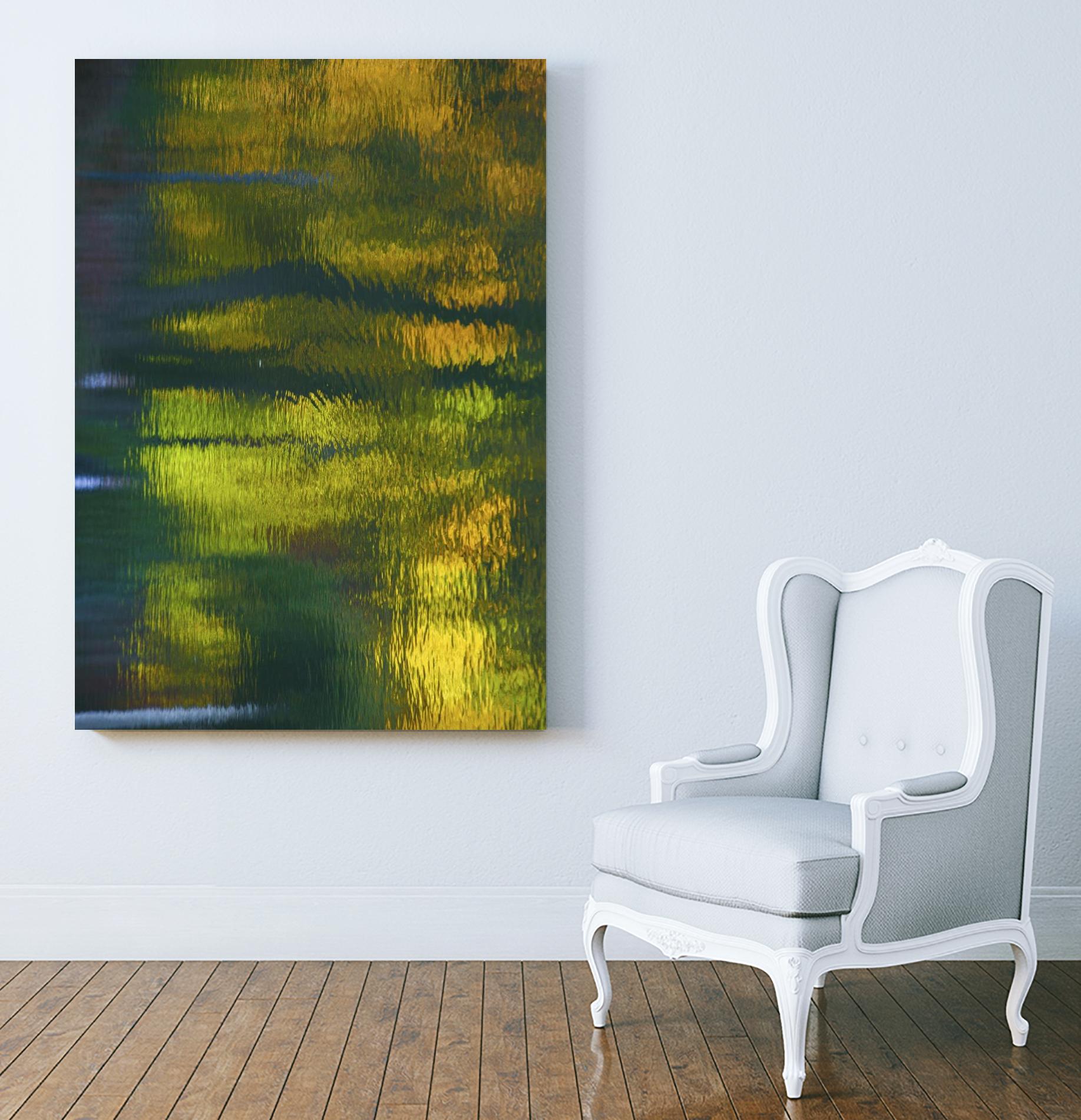 Afternoon Pond by Melissa McClain on GIANT ART - yellow abstract