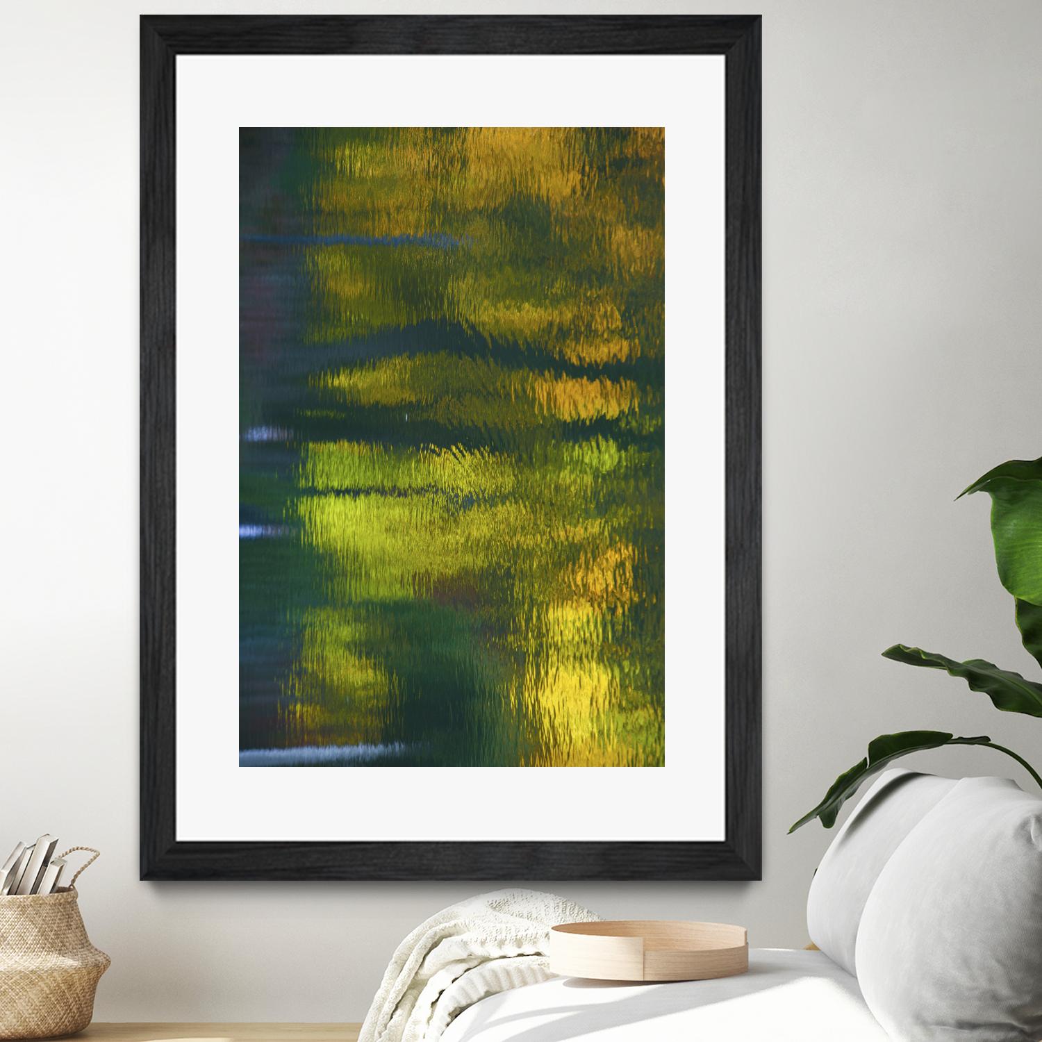 Afternoon Pond by Melissa McClain on GIANT ART - yellow abstract