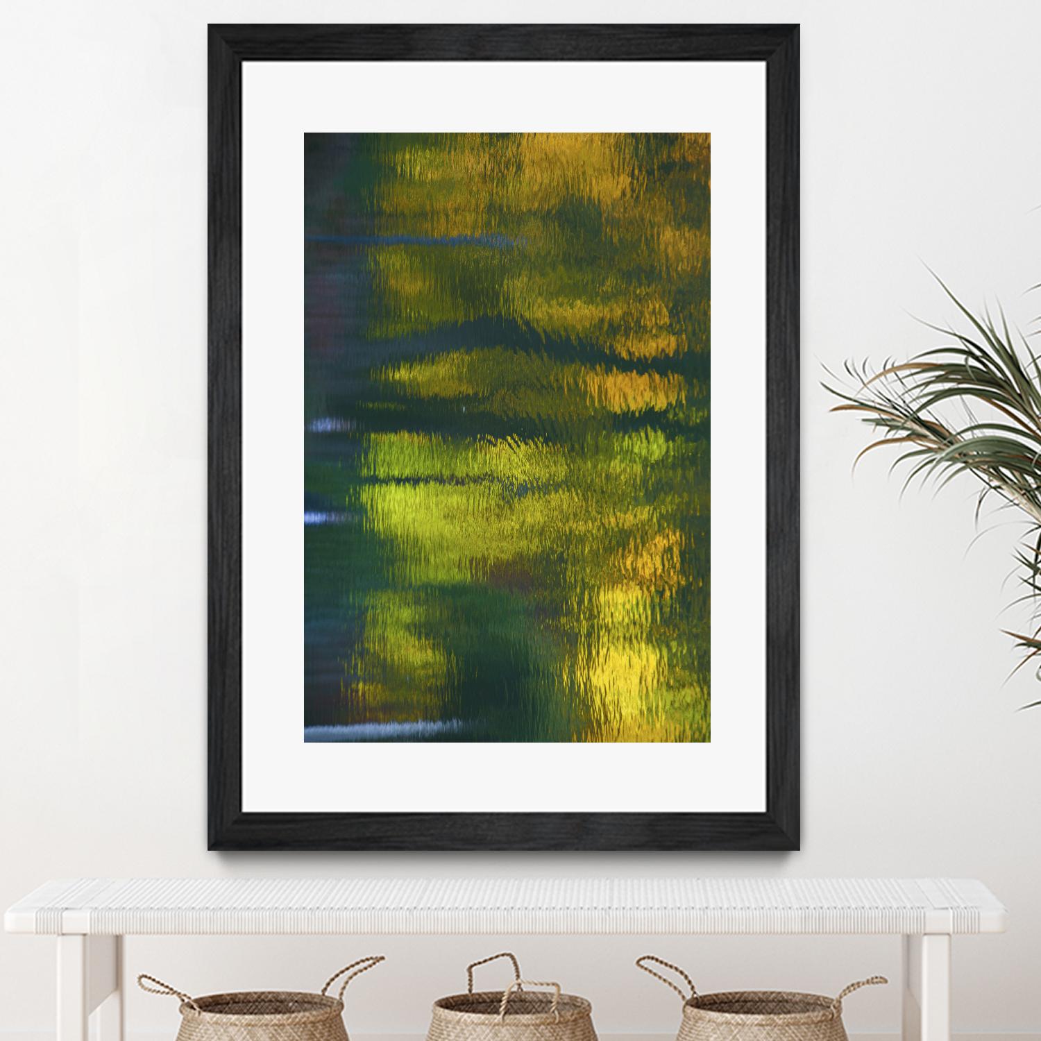 Afternoon Pond by Melissa McClain on GIANT ART - yellow abstract