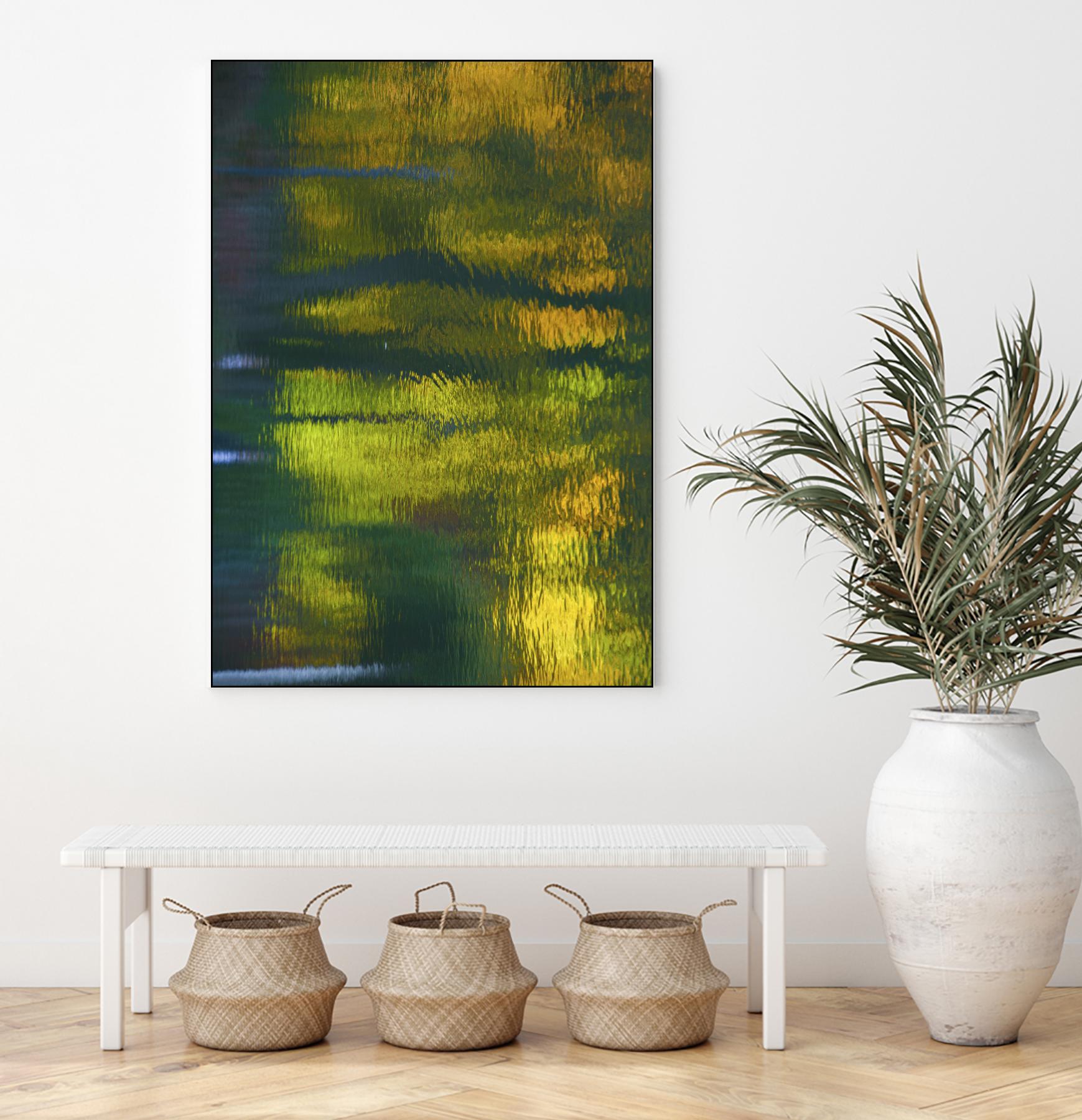 Afternoon Pond by Melissa McClain on GIANT ART - yellow abstract