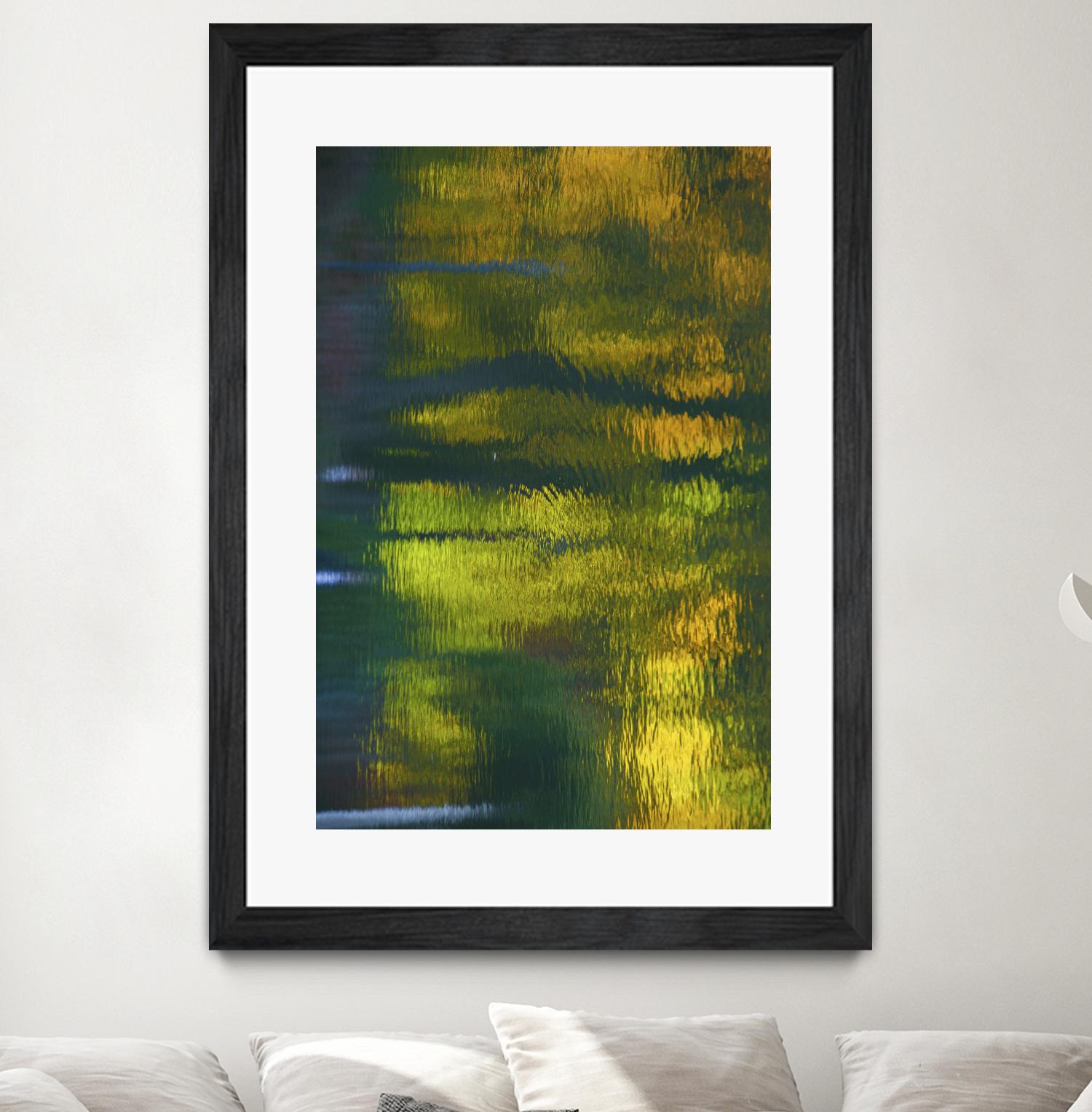 Afternoon Pond by Melissa McClain on GIANT ART - yellow abstract