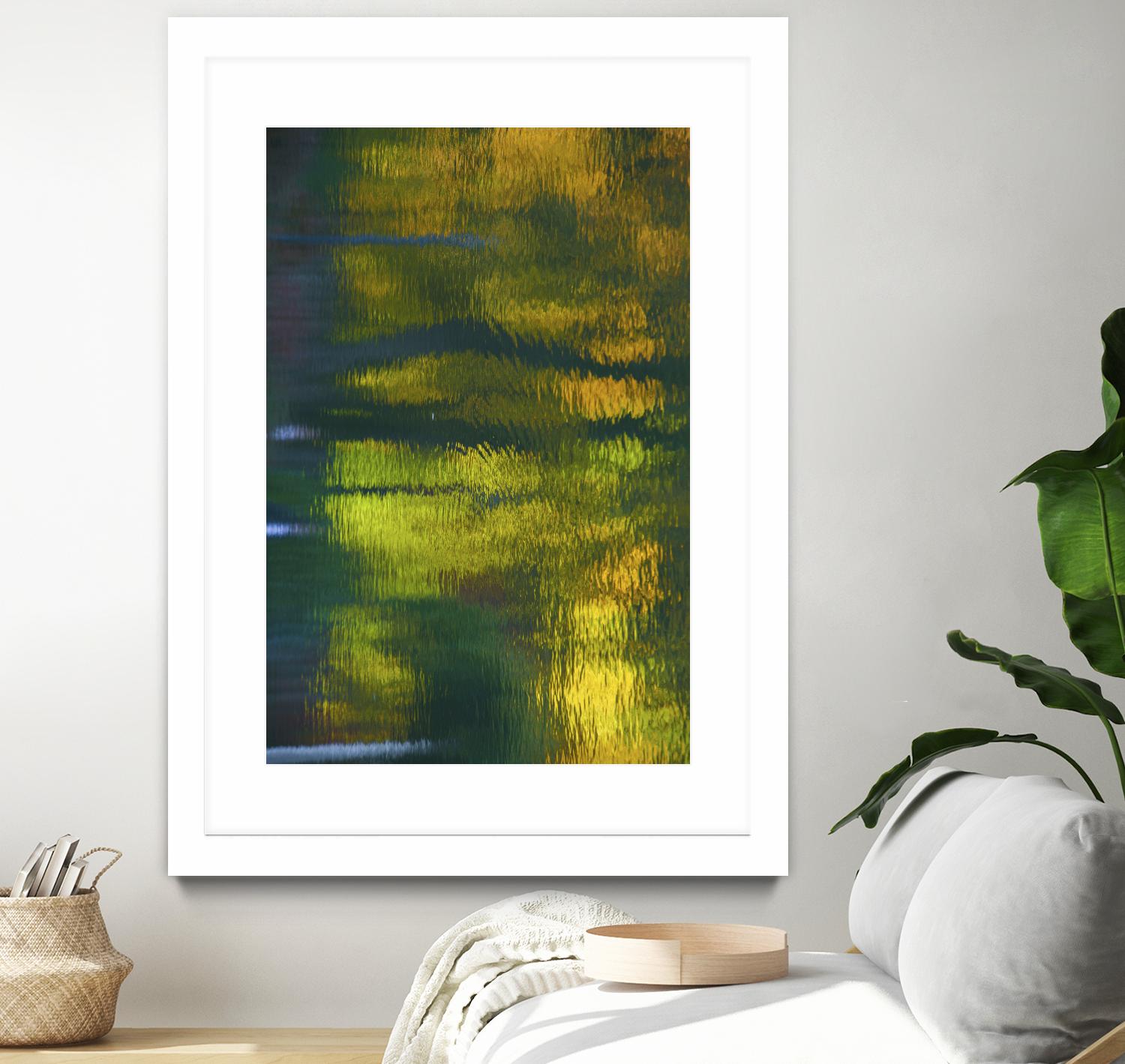 Afternoon Pond by Melissa McClain on GIANT ART - yellow abstract