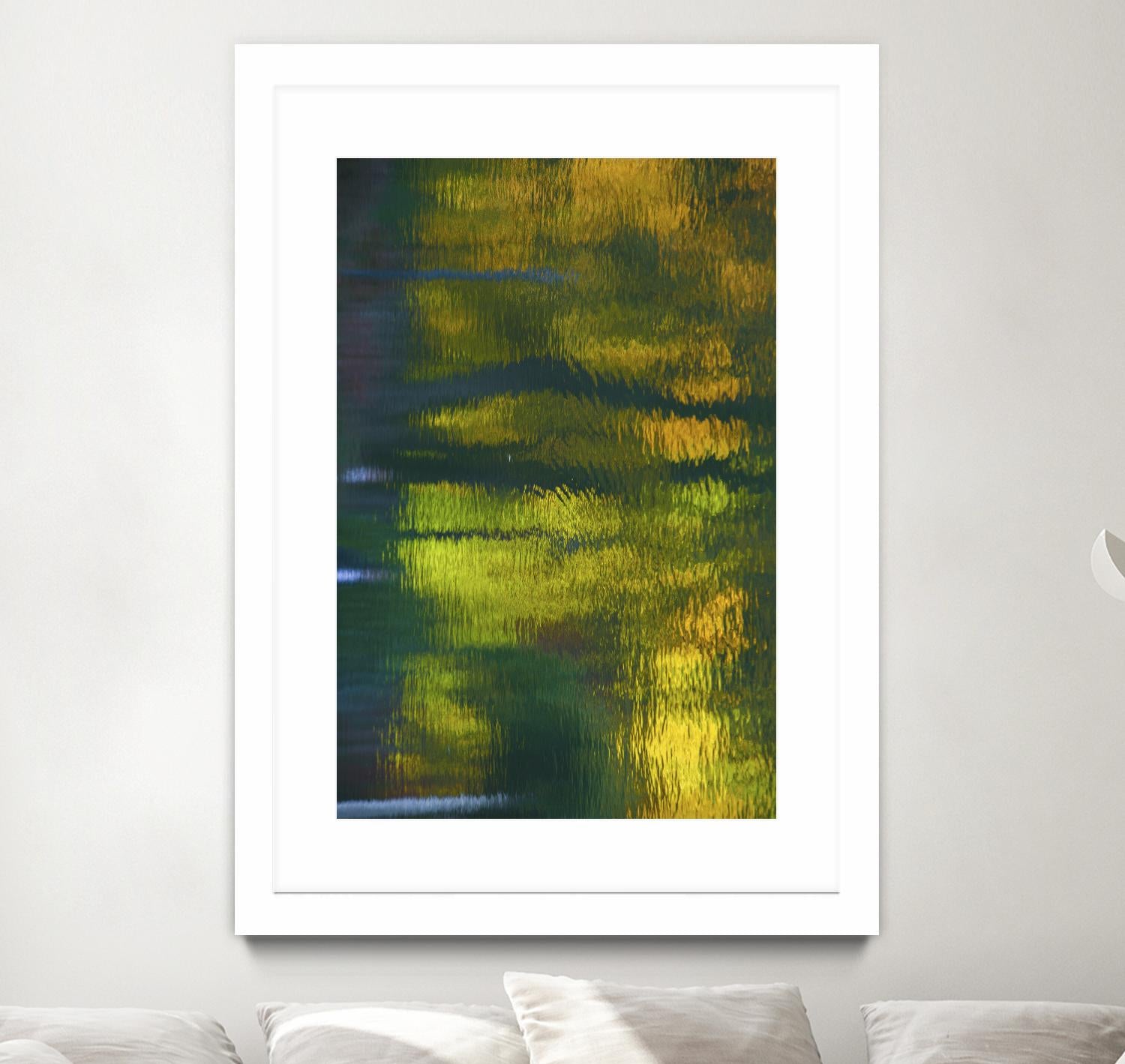 Afternoon Pond by Melissa McClain on GIANT ART - yellow abstract