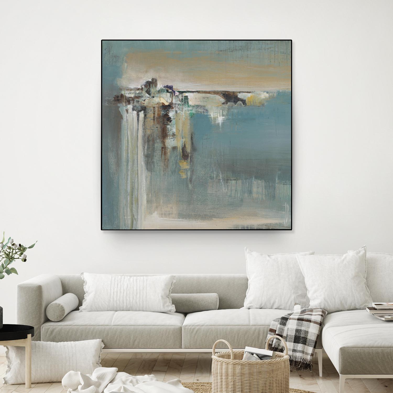 Fragmented Fields by Terri Burris on GIANT ART - grey abstract