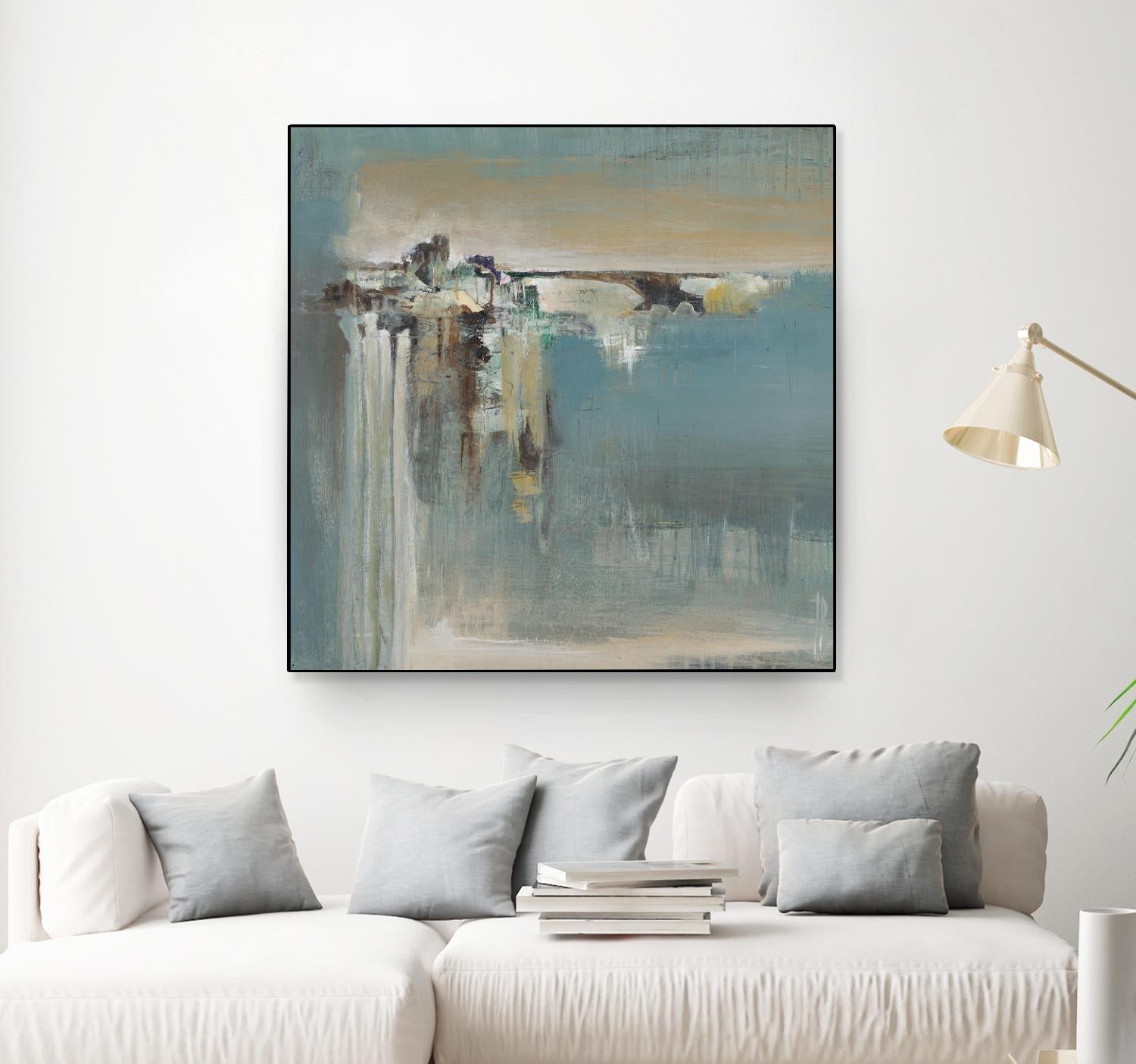 Fragmented Fields by Terri Burris on GIANT ART - grey abstract