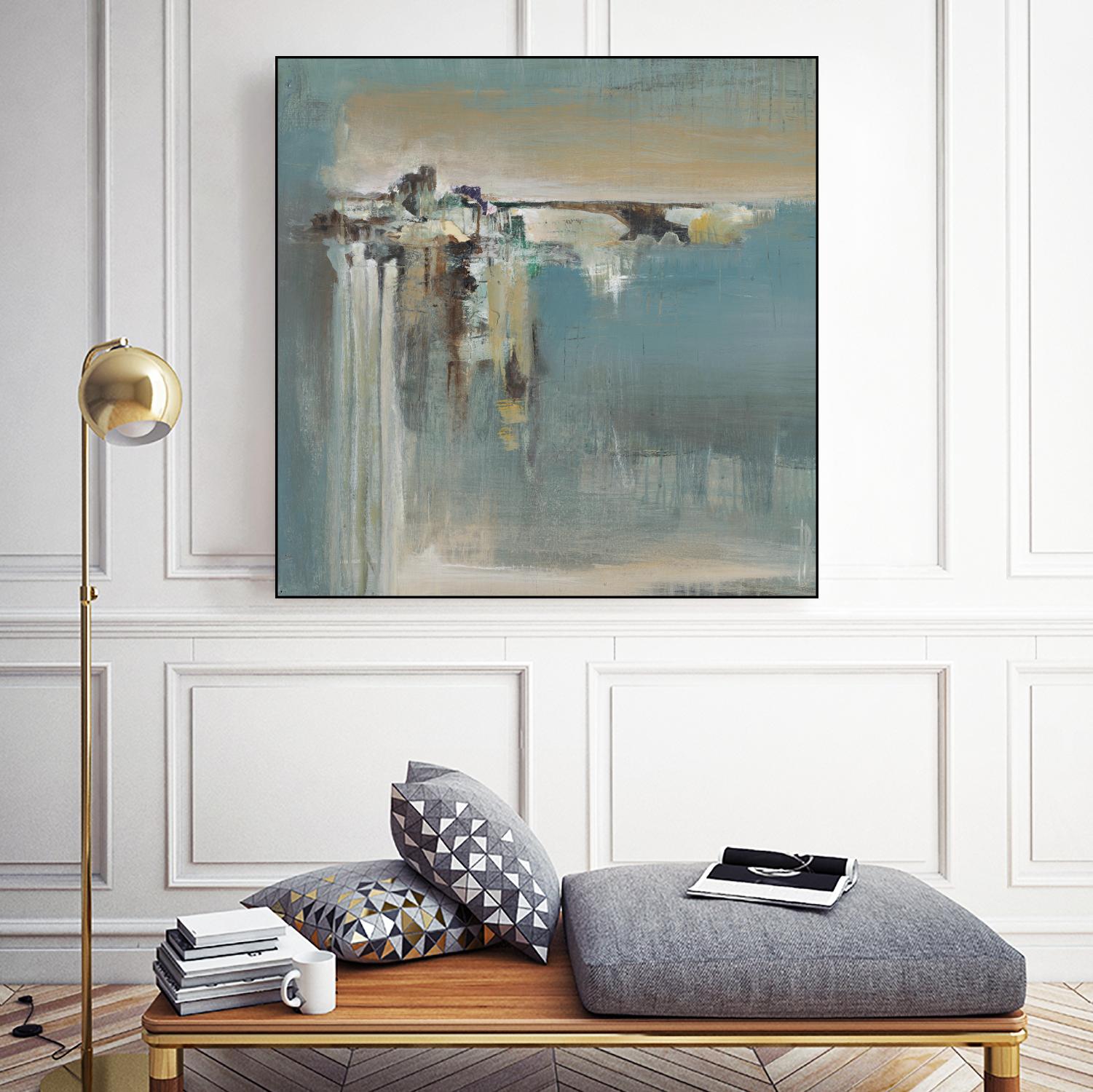 Fragmented Fields by Terri Burris on GIANT ART - grey abstract