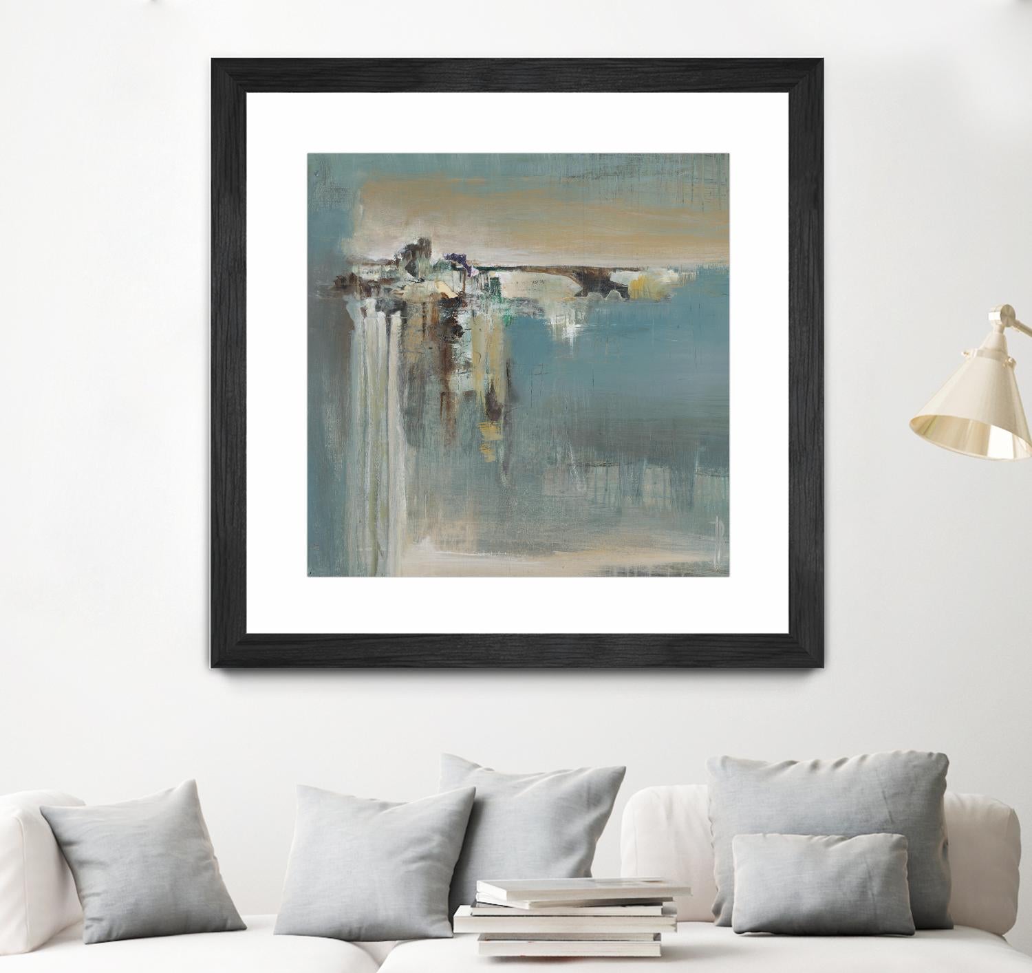 Fragmented Fields by Terri Burris on GIANT ART - grey abstract