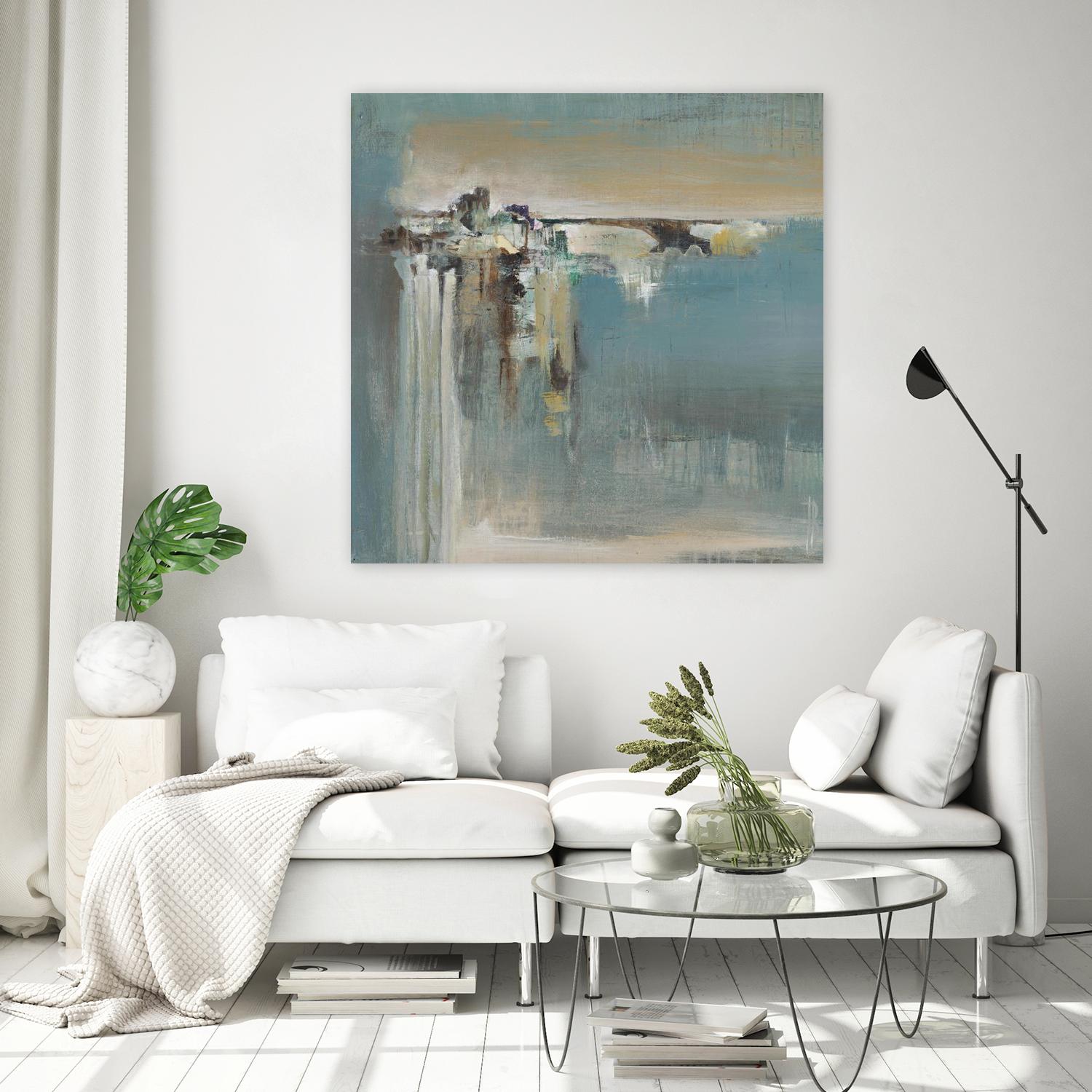 Fragmented Fields by Terri Burris on GIANT ART - grey abstract