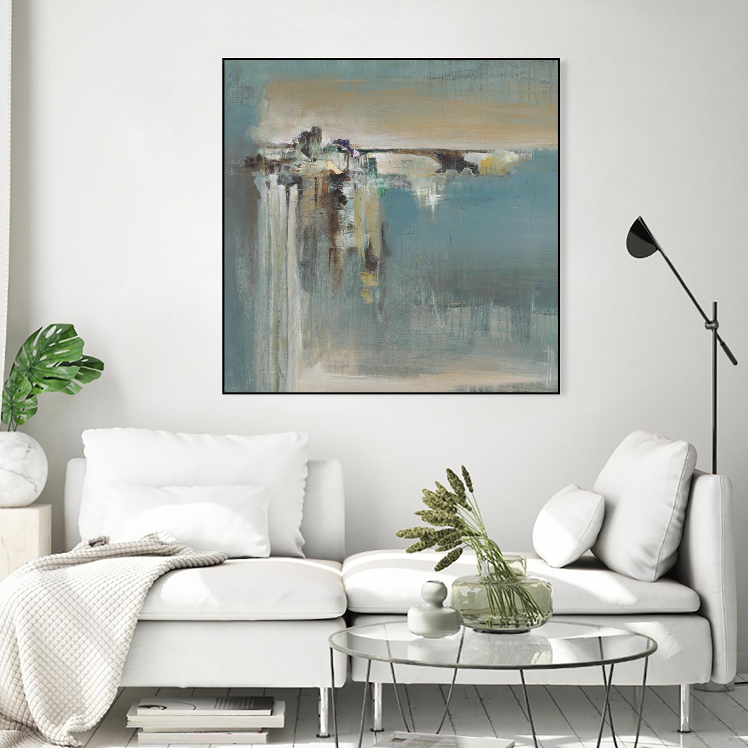 Fragmented Fields by Terri Burris on GIANT ART - grey abstract