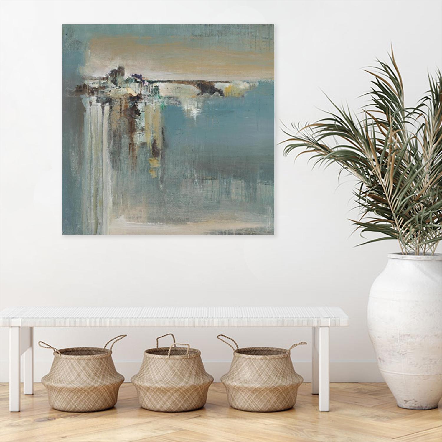 Fragmented Fields by Terri Burris on GIANT ART - grey abstract