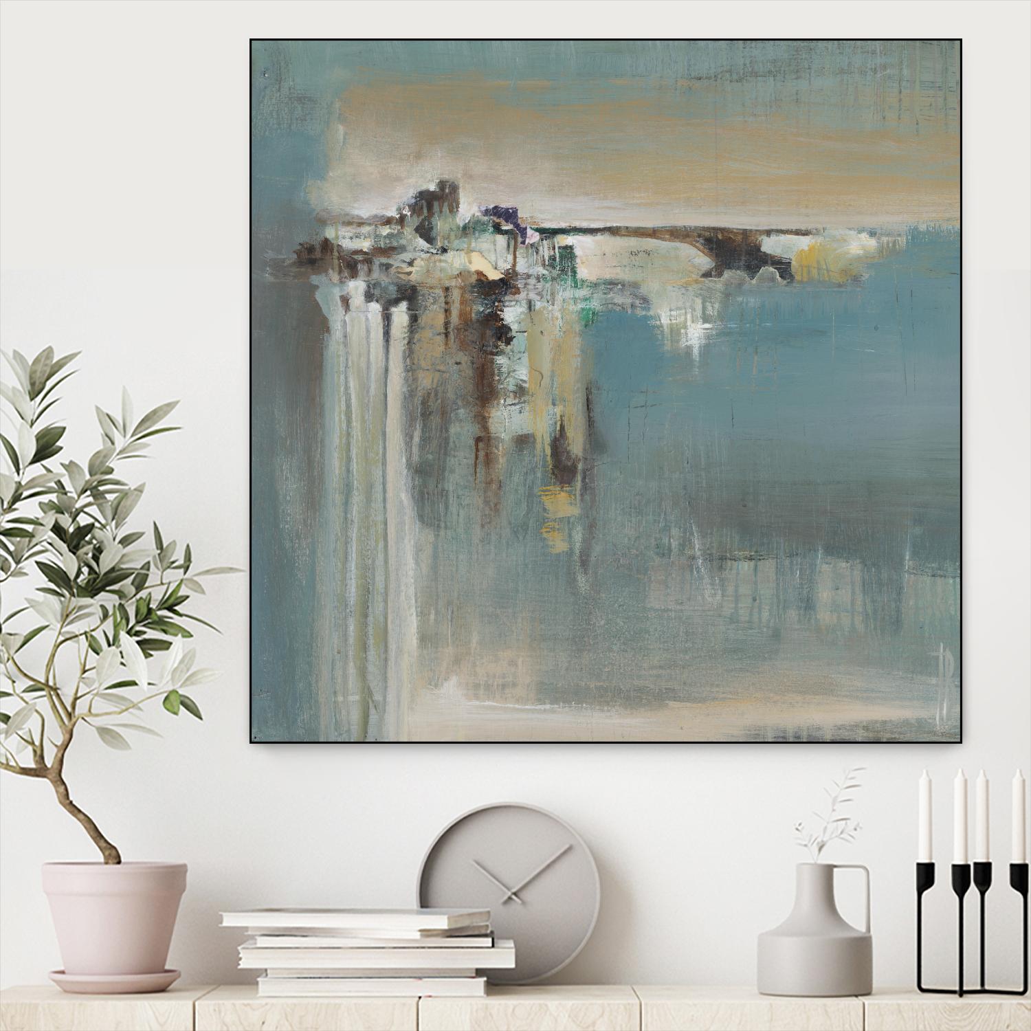 Fragmented Fields by Terri Burris on GIANT ART - grey abstract