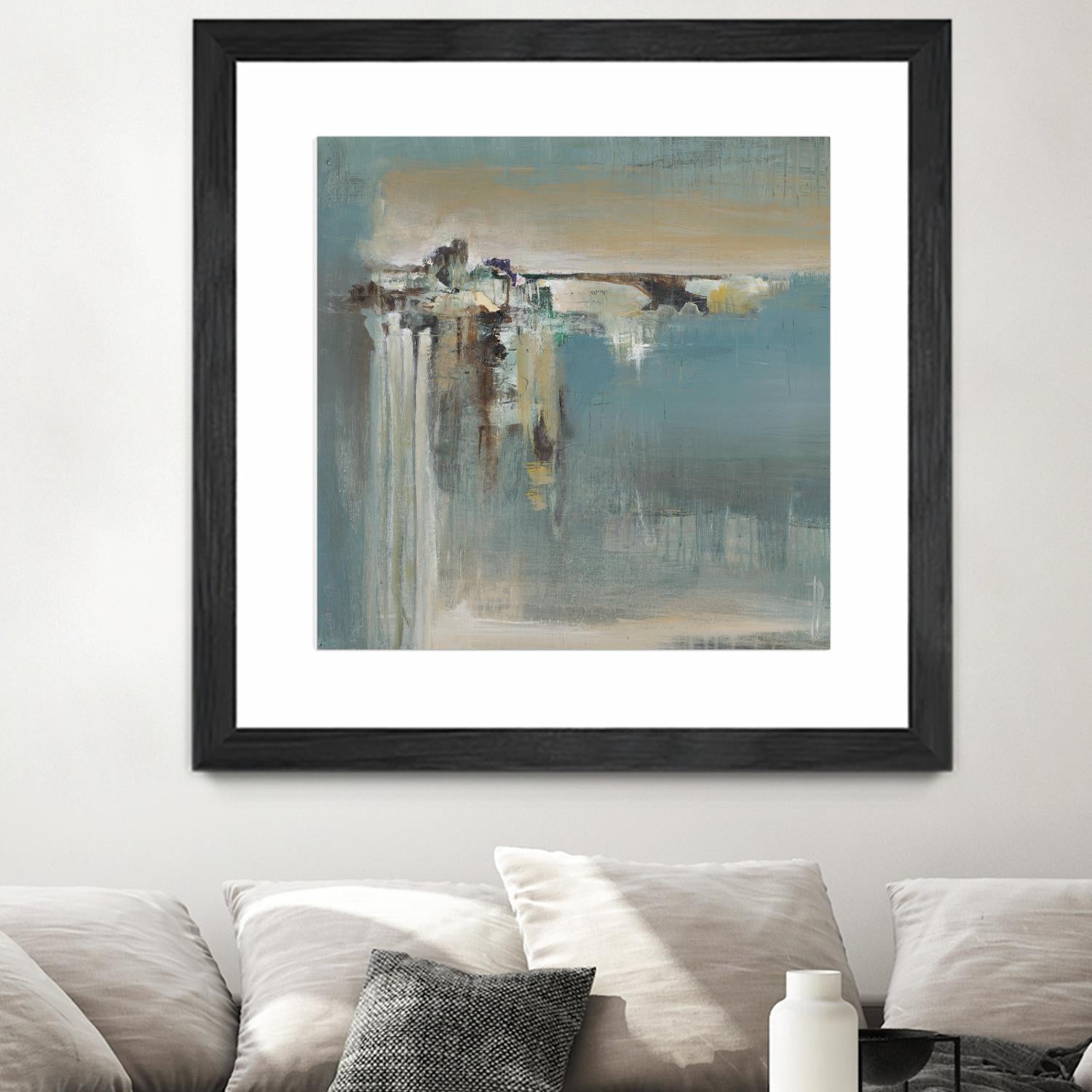 Fragmented Fields by Terri Burris on GIANT ART - grey abstract