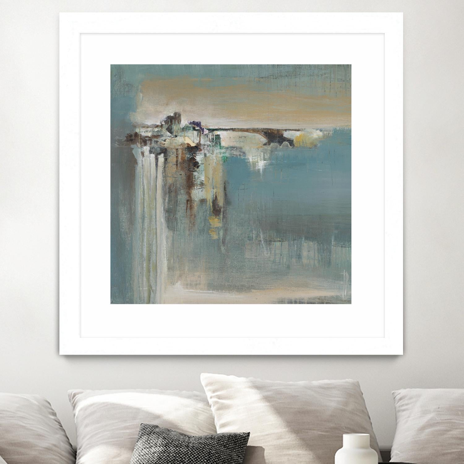 Fragmented Fields by Terri Burris on GIANT ART - grey abstract