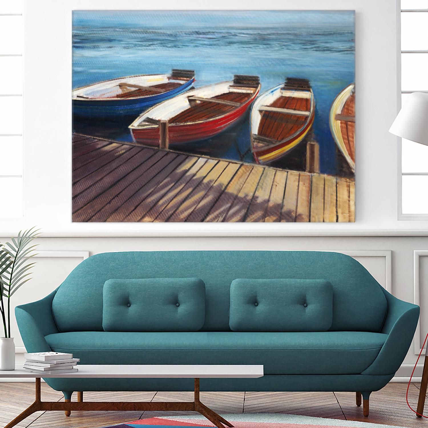 Row Boats by Joseph Cates on GIANT ART - brown nautical