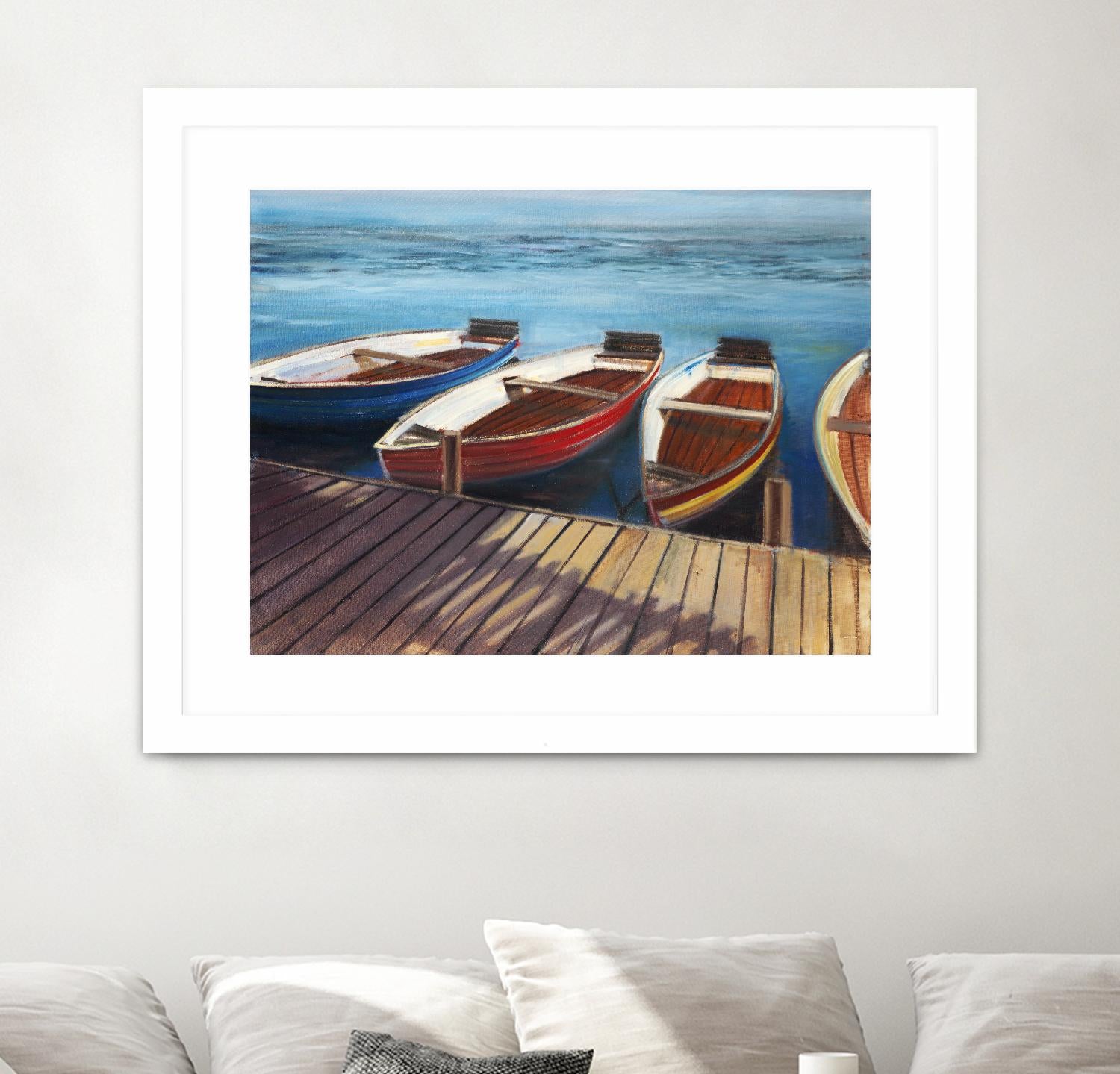 Row Boats by Joseph Cates on GIANT ART - brown nautical