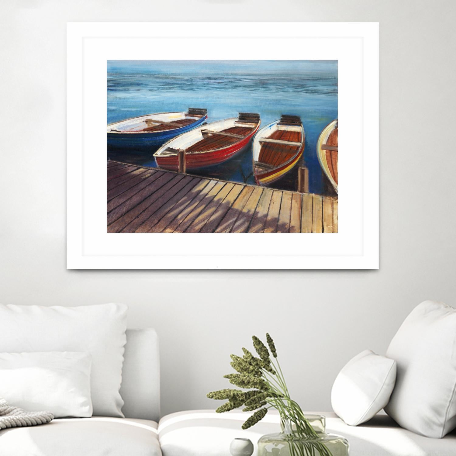 Row Boats by Joseph Cates on GIANT ART - brown nautical