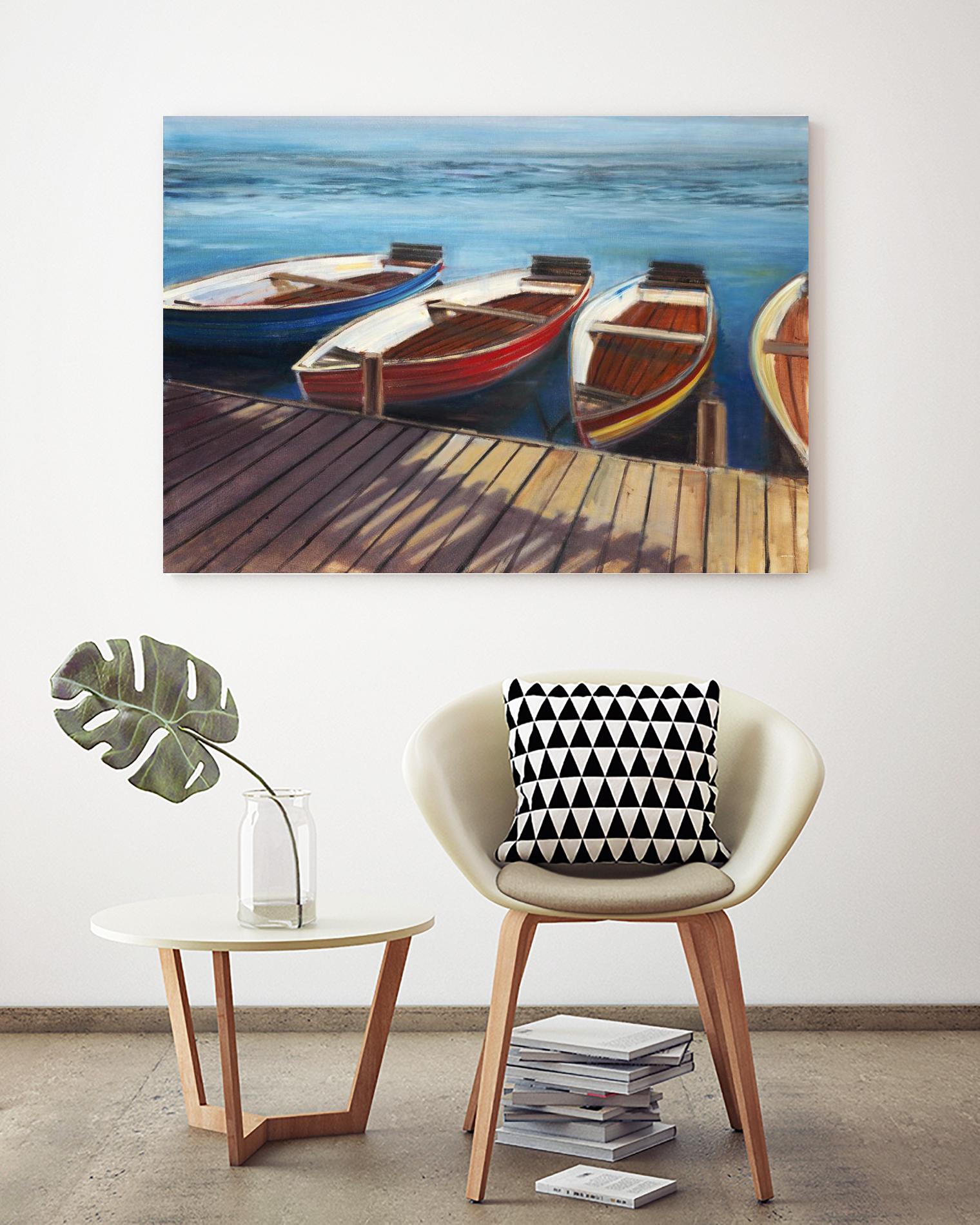 Row Boats by Joseph Cates on GIANT ART - brown nautical