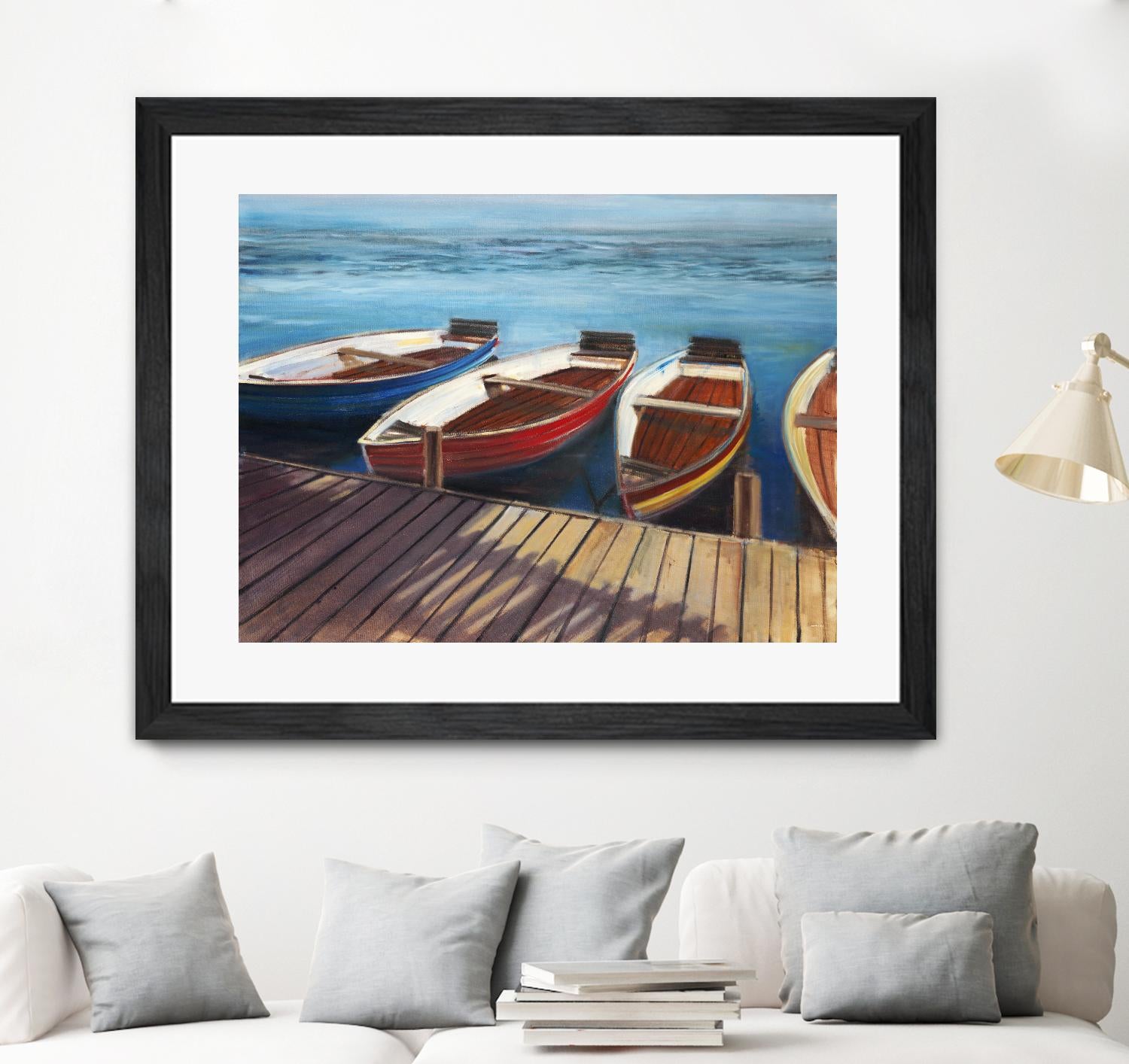 Row Boats by Joseph Cates on GIANT ART - brown nautical