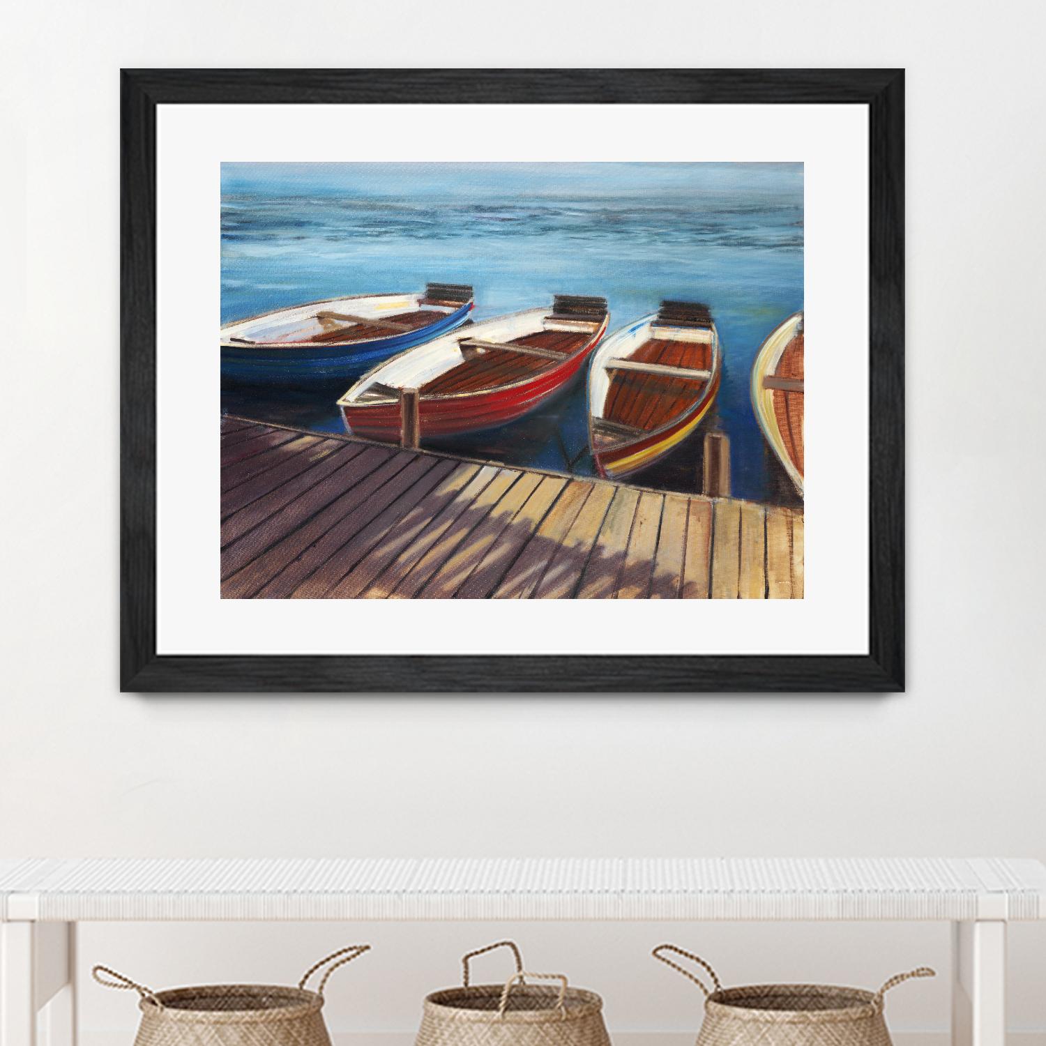 Row Boats by Joseph Cates on GIANT ART - brown nautical