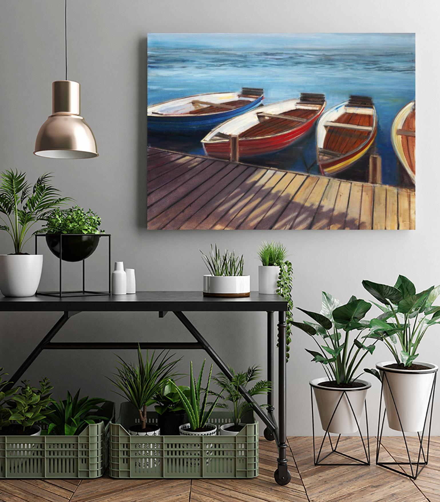 Row Boats by Joseph Cates on GIANT ART - brown nautical