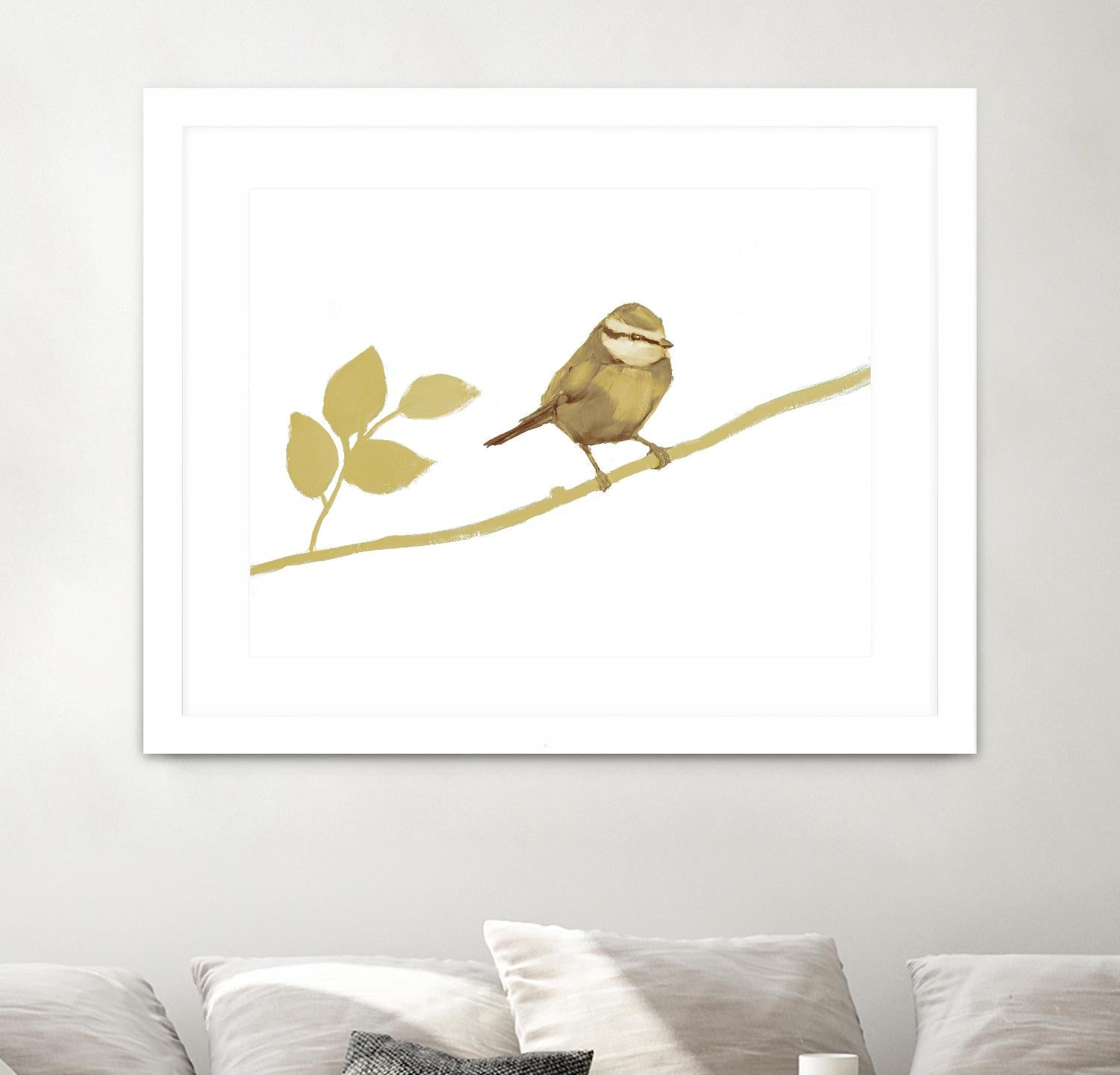 Feathered Friends I V2 by Stacey D'Aguiar on GIANT ART - yellows birds