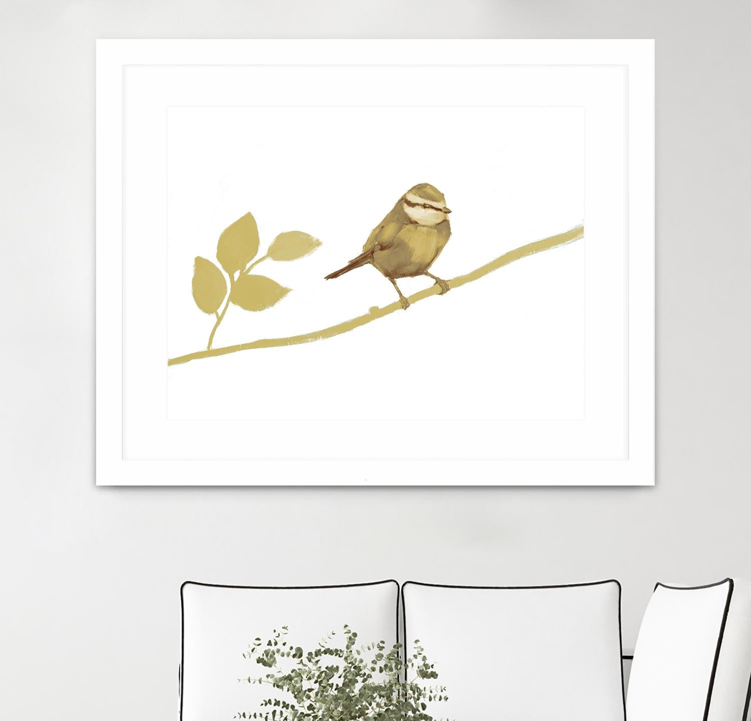 Feathered Friends I V2 by Stacey D'Aguiar on GIANT ART - yellows birds