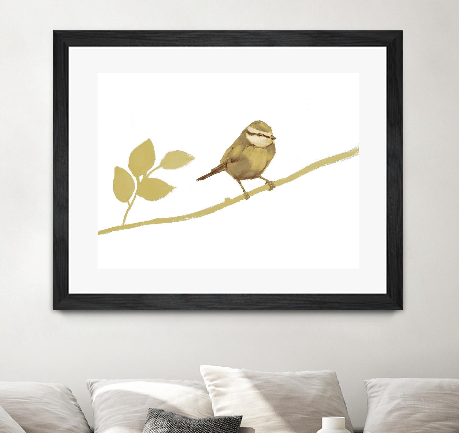 Feathered Friends I V2 by Stacey D'Aguiar on GIANT ART - yellows birds