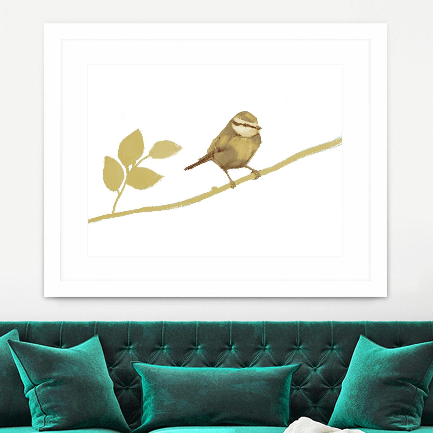 Feathered Friends I V2 by Stacey D'Aguiar on GIANT ART - yellows birds