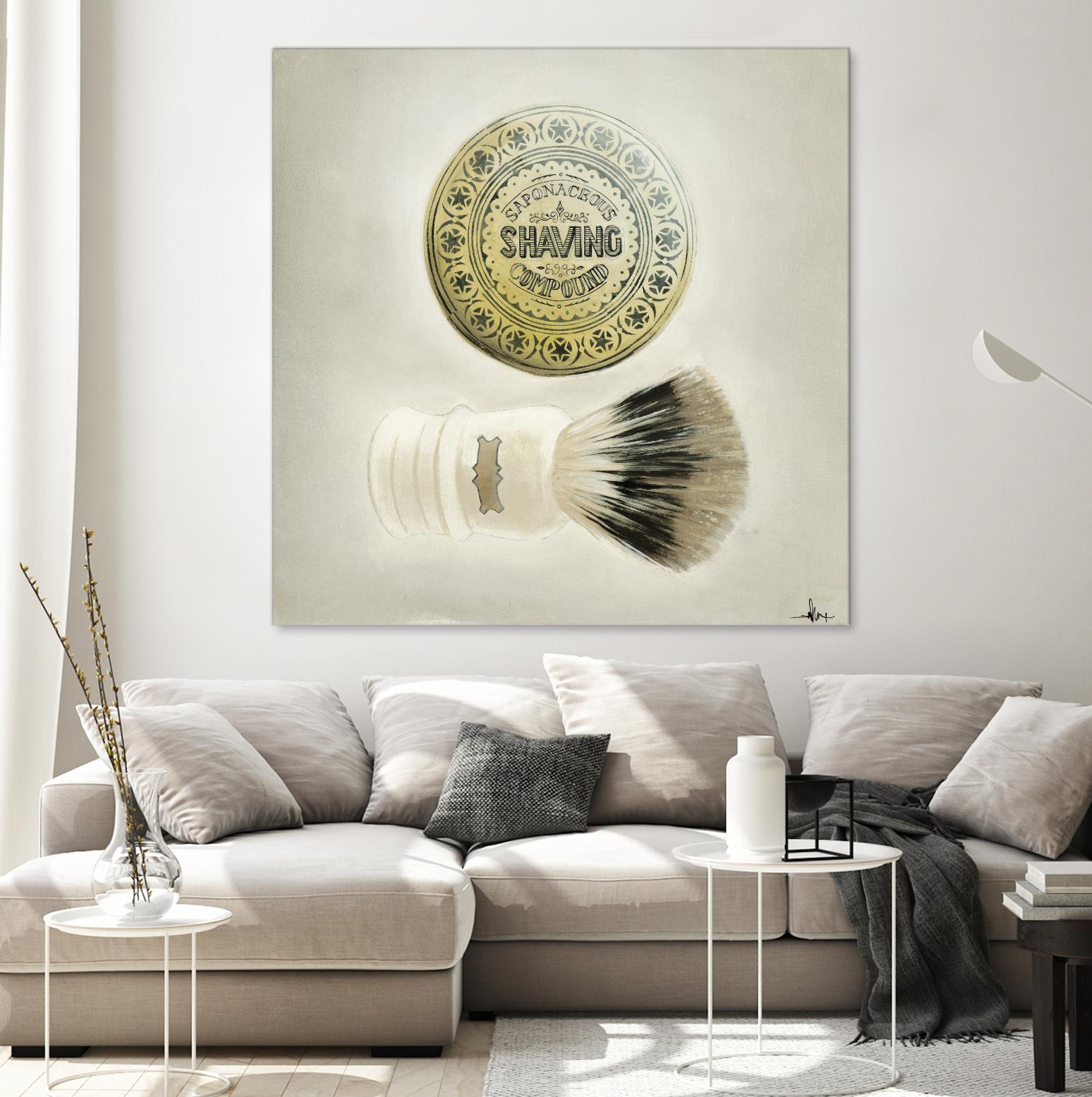 Bearded Brush by KC Haxton on GIANT ART - black vintage