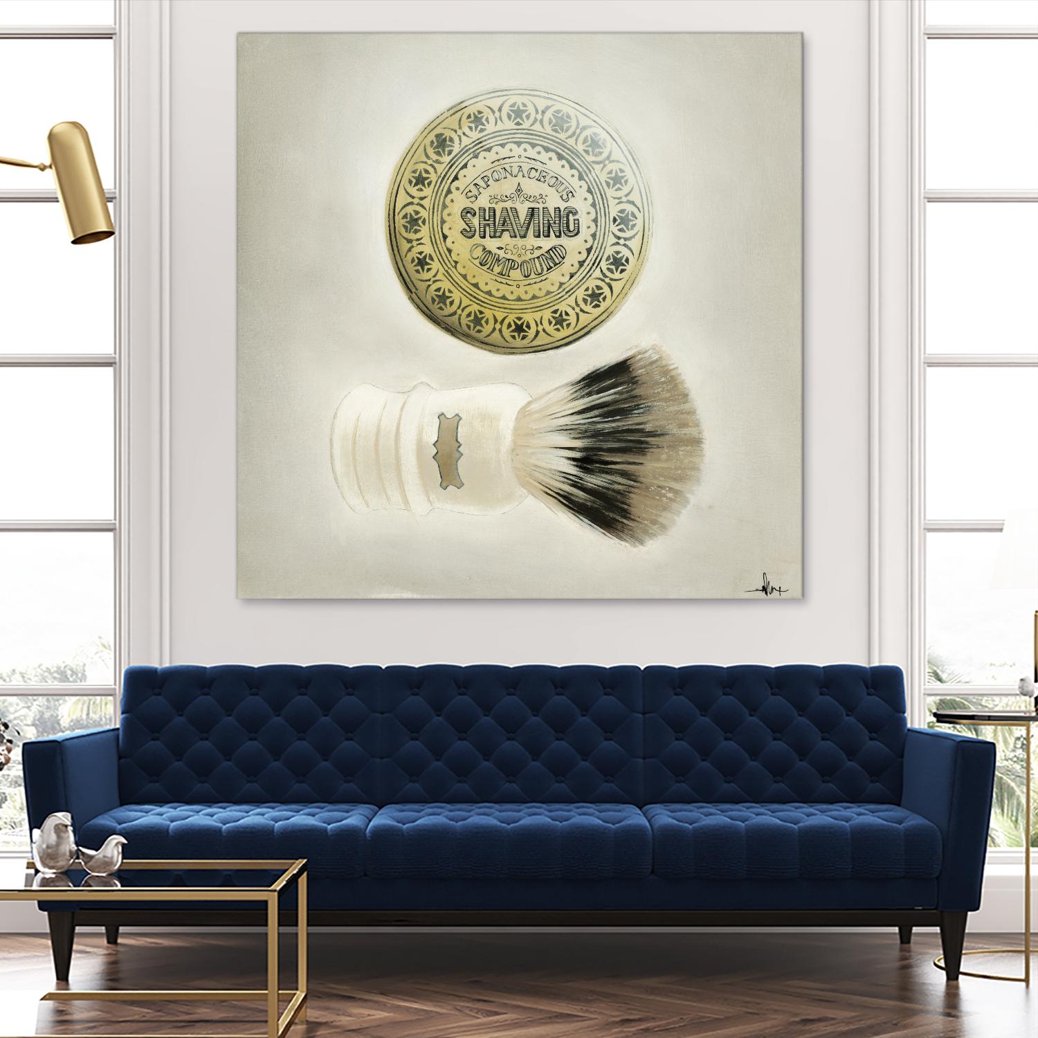 Bearded Brush by KC Haxton on GIANT ART - black vintage