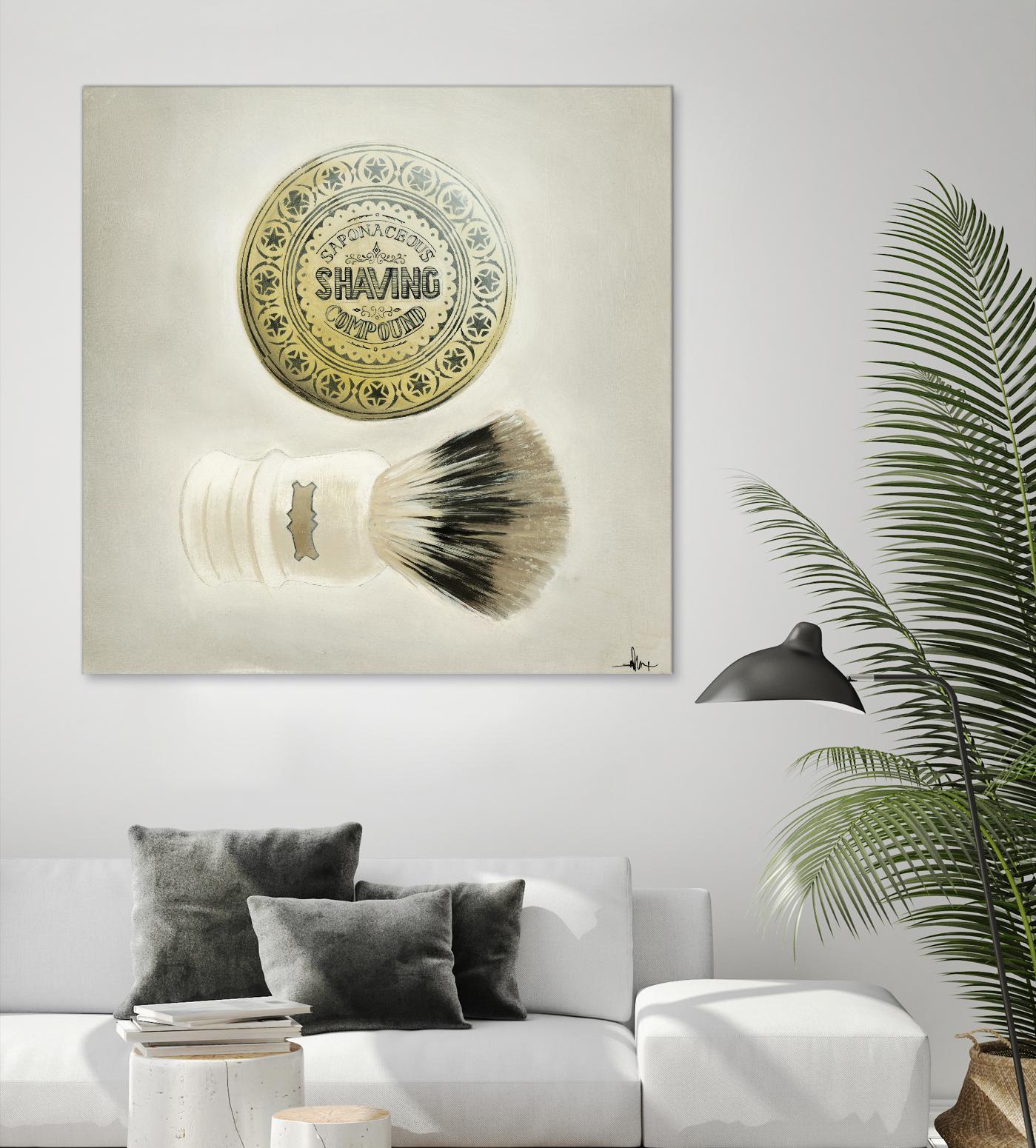 Bearded Brush by KC Haxton on GIANT ART - black vintage