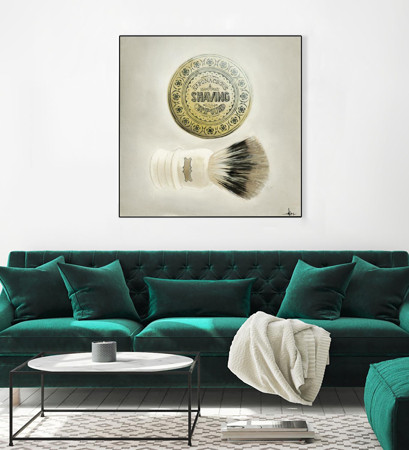 Bearded Brush by KC Haxton on GIANT ART - black vintage