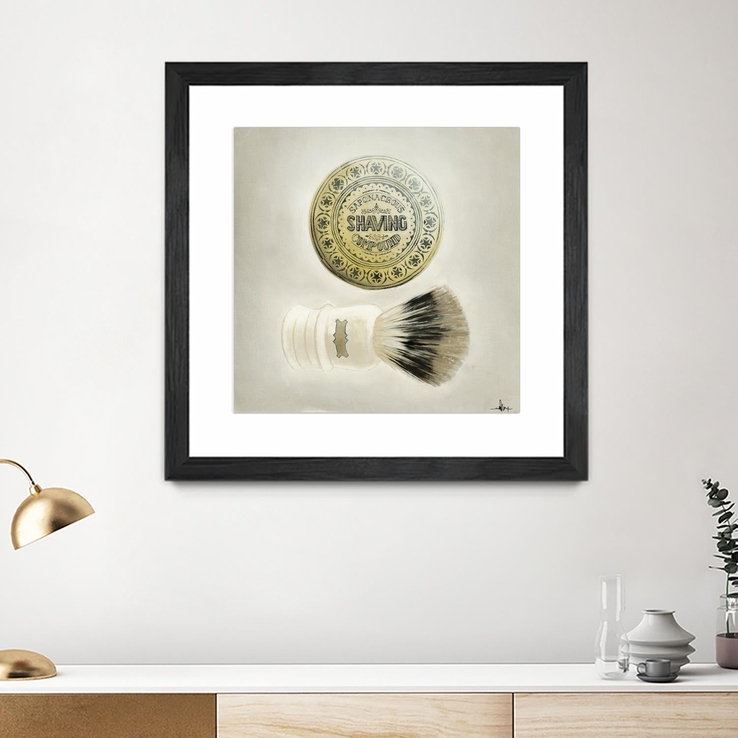 Bearded Brush by KC Haxton on GIANT ART - black vintage