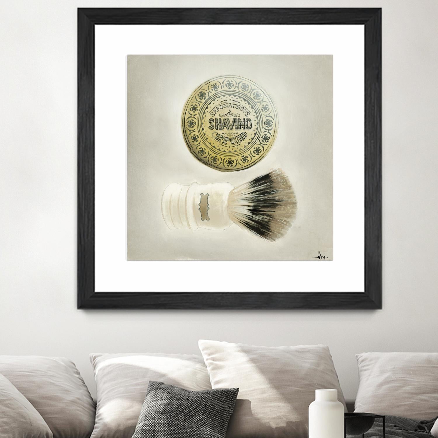 Bearded Brush by KC Haxton on GIANT ART - black vintage