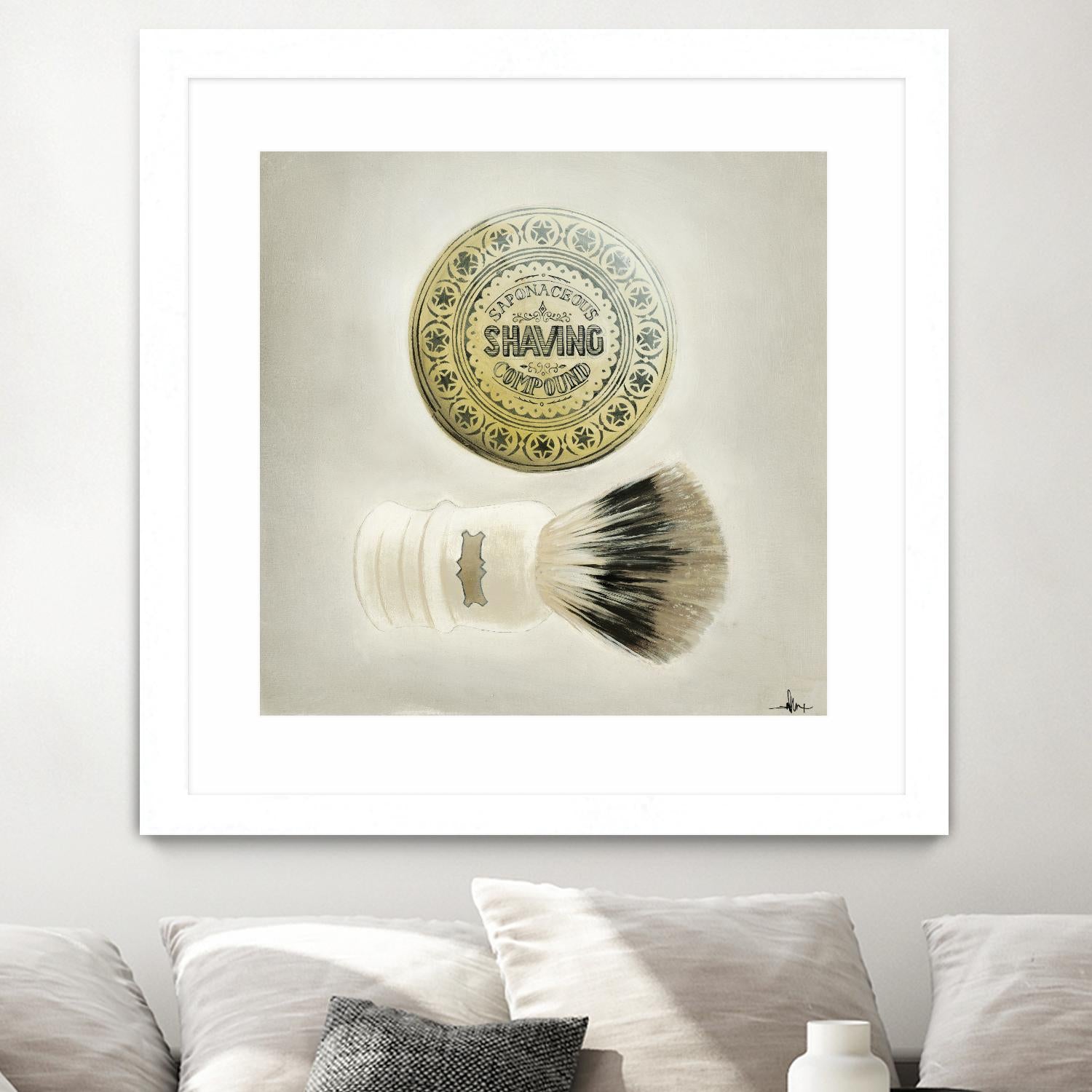 Bearded Brush by KC Haxton on GIANT ART - black vintage