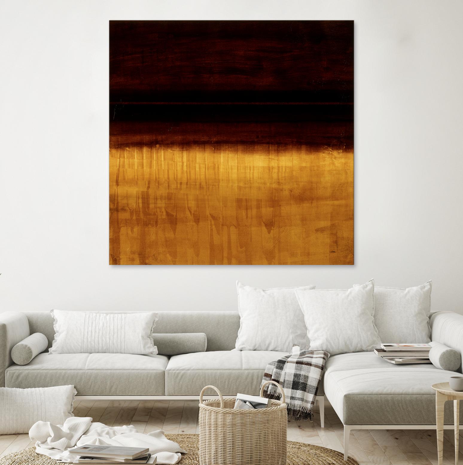 Lined View III by Randy Hibberd on GIANT ART - yellow abstract