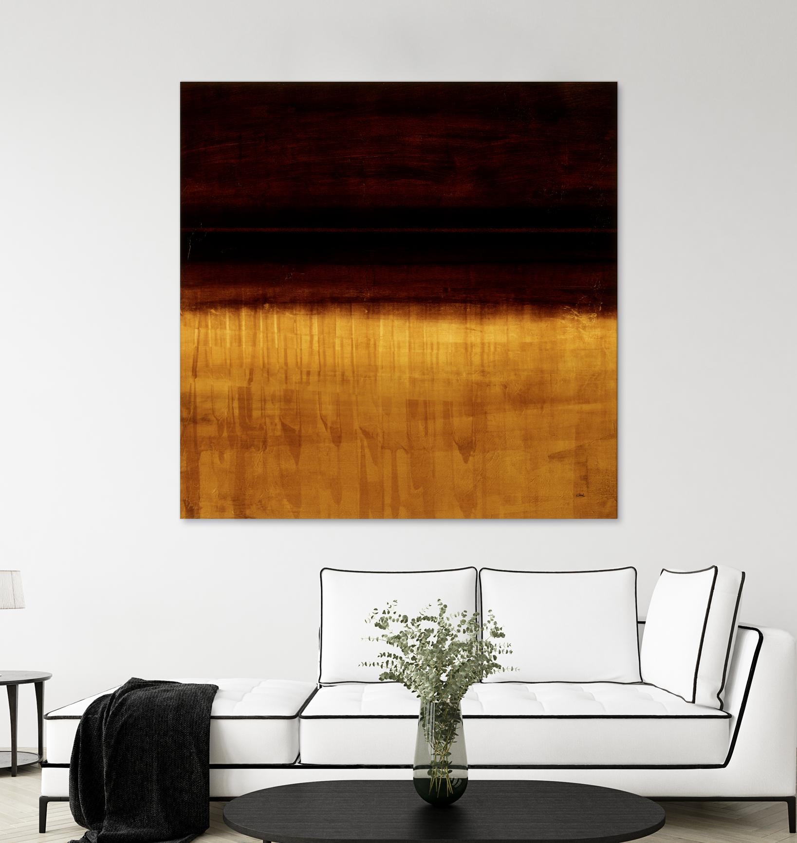 Lined View III by Randy Hibberd on GIANT ART - yellow abstract