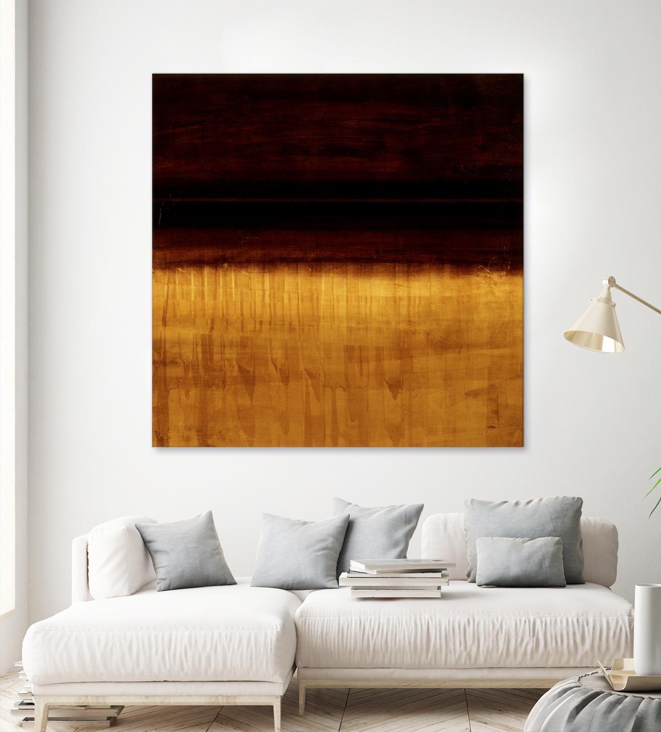 Lined View III by Randy Hibberd on GIANT ART - yellow abstract