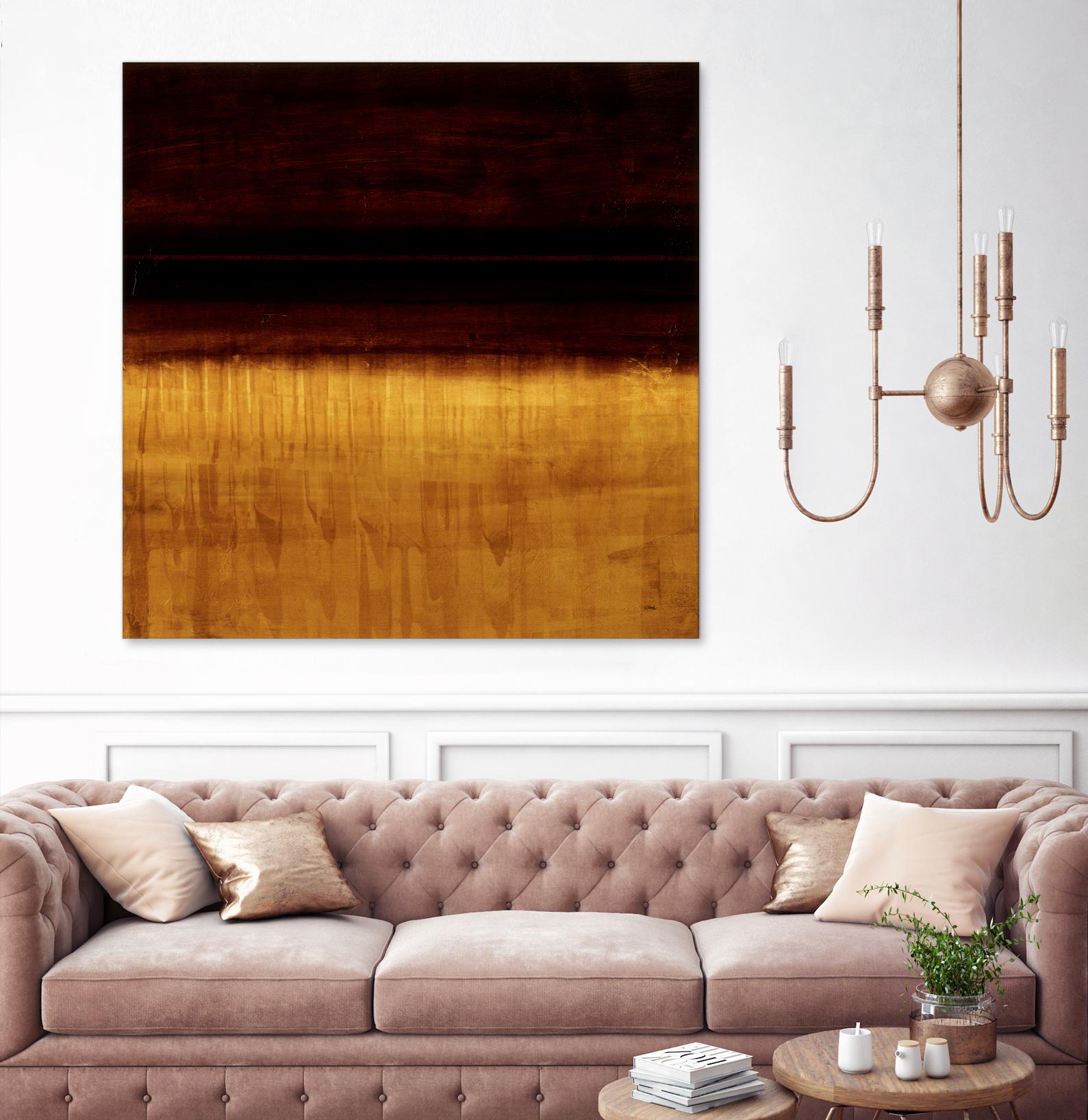 Lined View III by Randy Hibberd on GIANT ART - yellow abstract