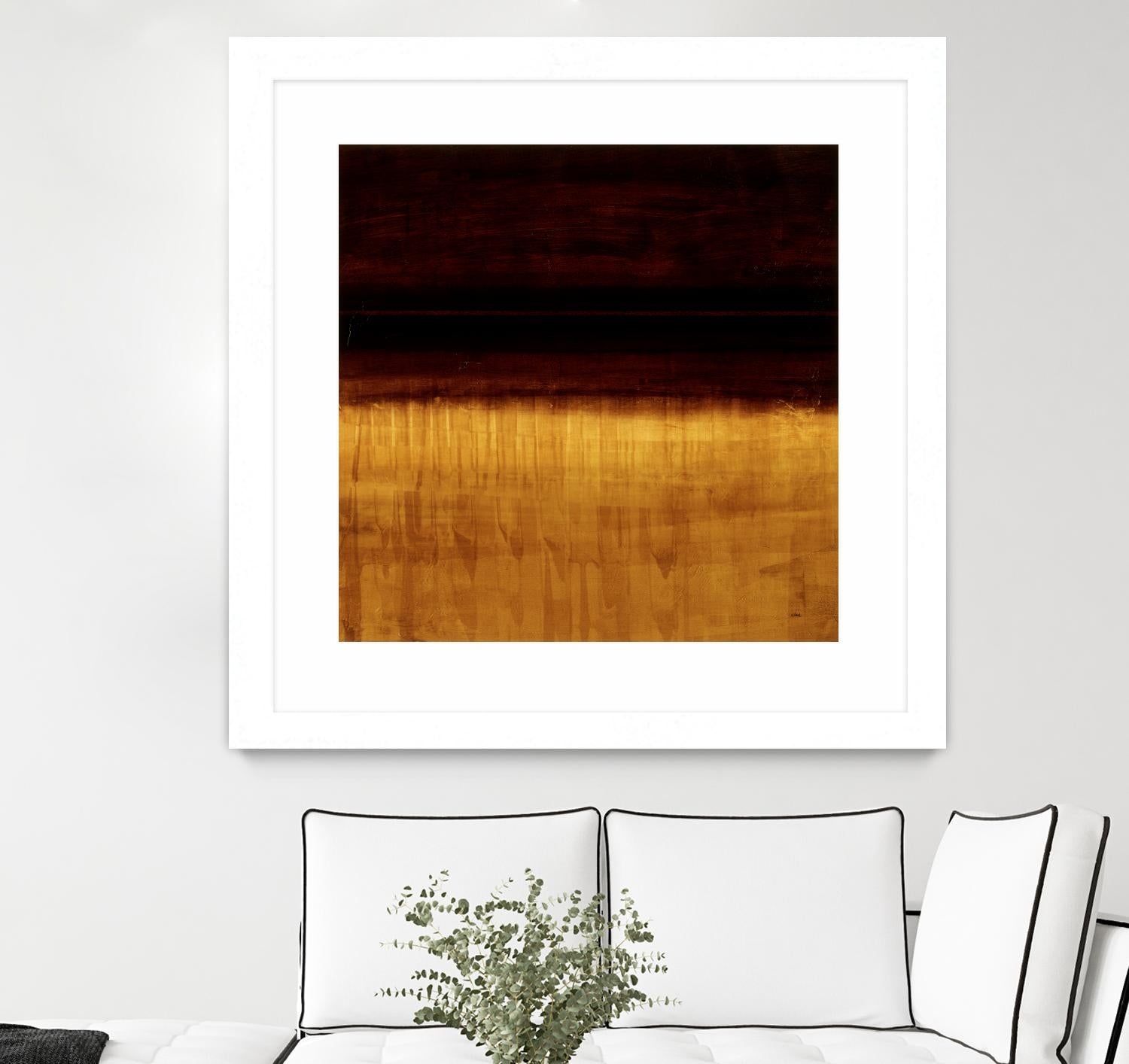 Lined View III by Randy Hibberd on GIANT ART - yellow abstract