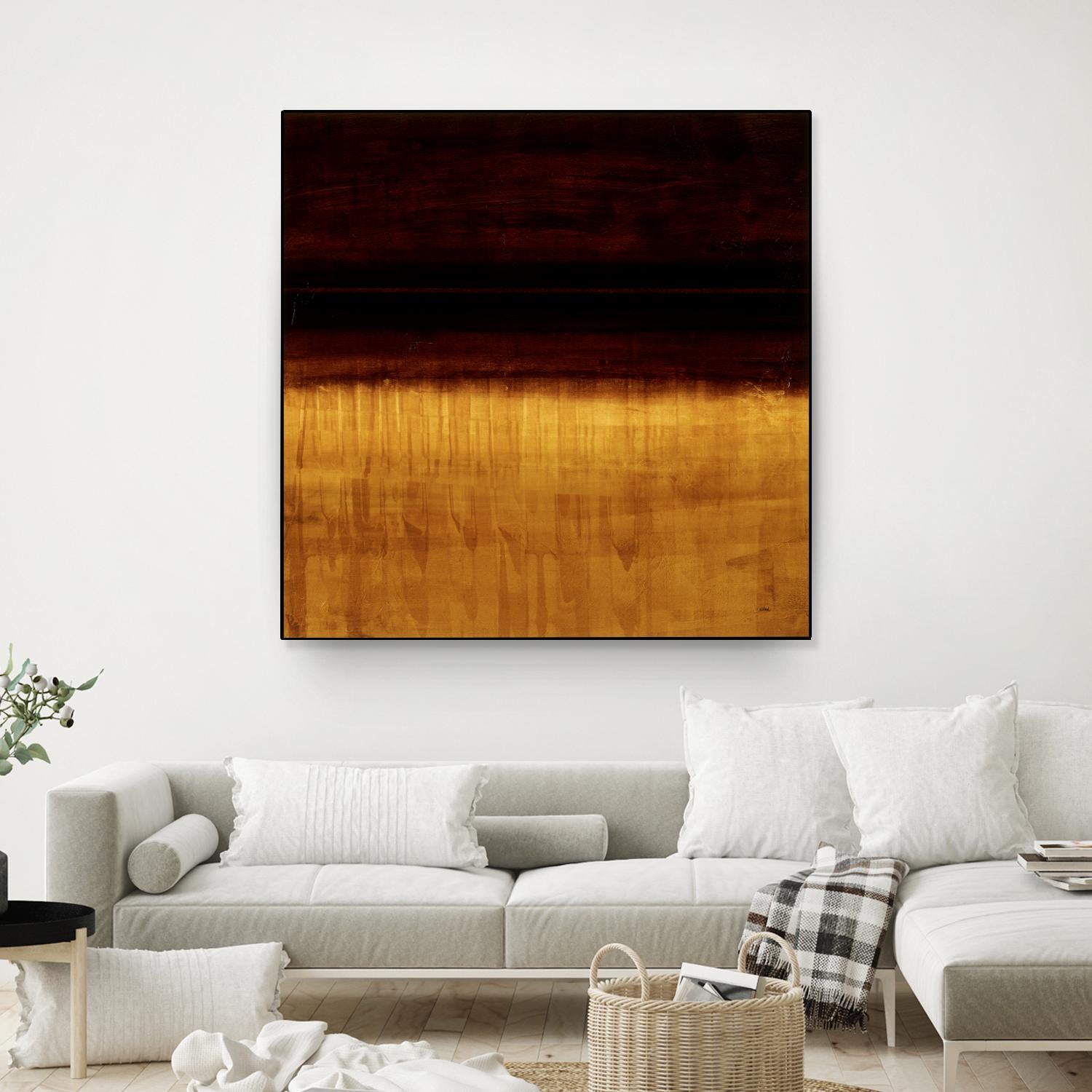 Lined View III by Randy Hibberd on GIANT ART - yellow abstract