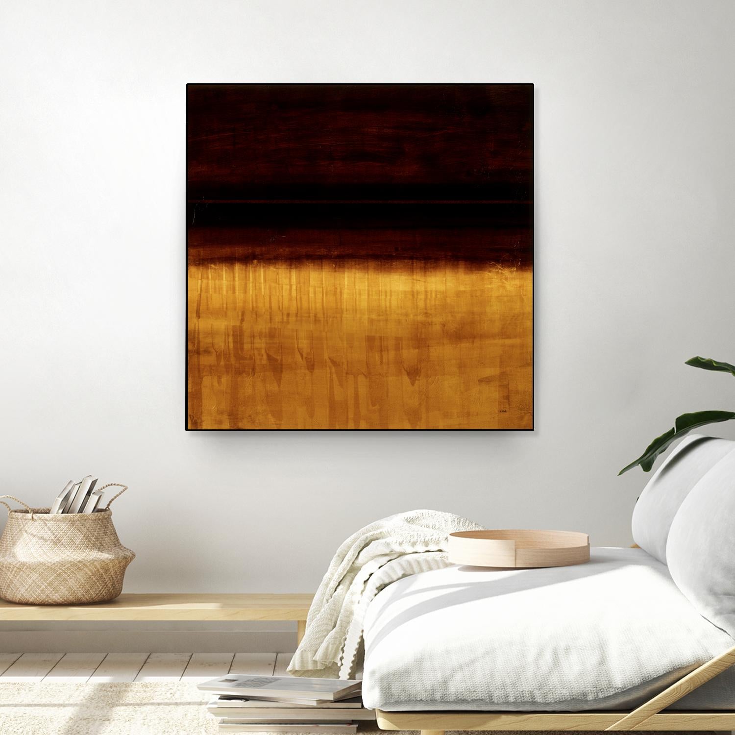 Lined View III by Randy Hibberd on GIANT ART - yellow abstract