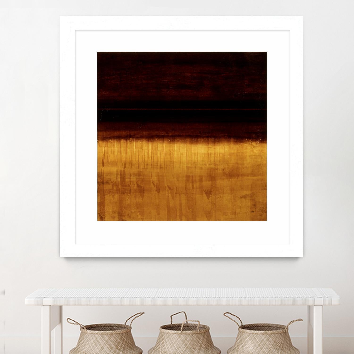 Lined View III by Randy Hibberd on GIANT ART - yellow abstract