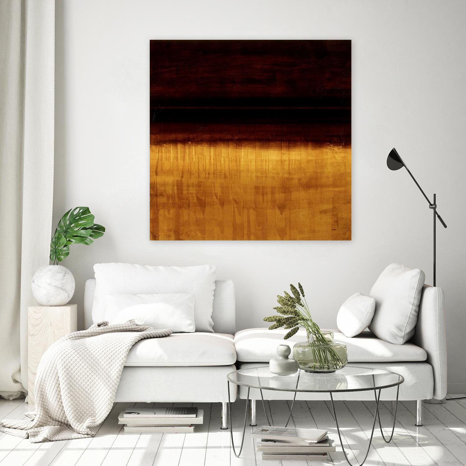 Lined View III by Randy Hibberd on GIANT ART - yellow abstract