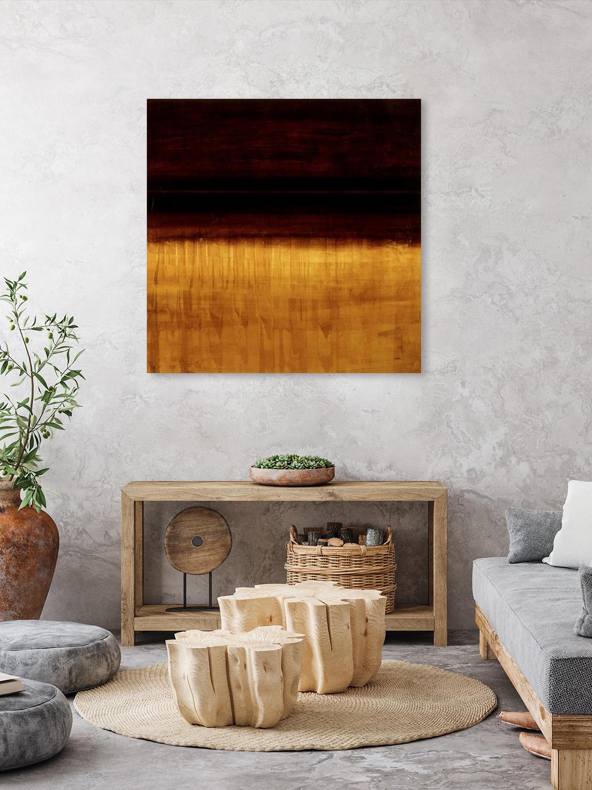 Lined View III by Randy Hibberd on GIANT ART - yellow abstract