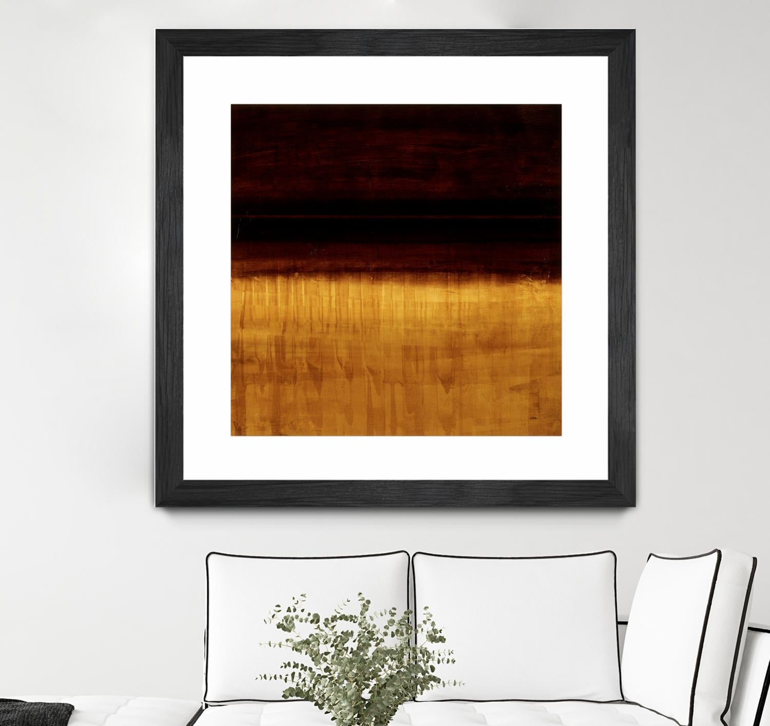 Lined View III by Randy Hibberd on GIANT ART - yellow abstract