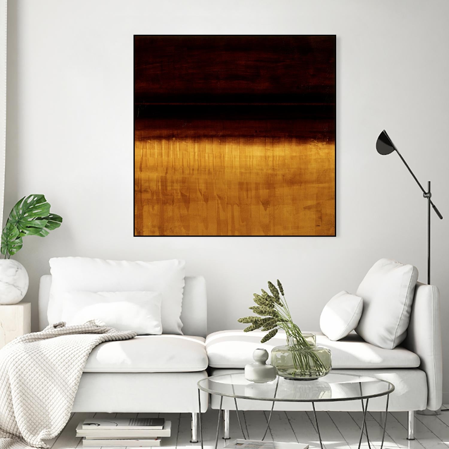 Lined View III by Randy Hibberd on GIANT ART - yellow abstract