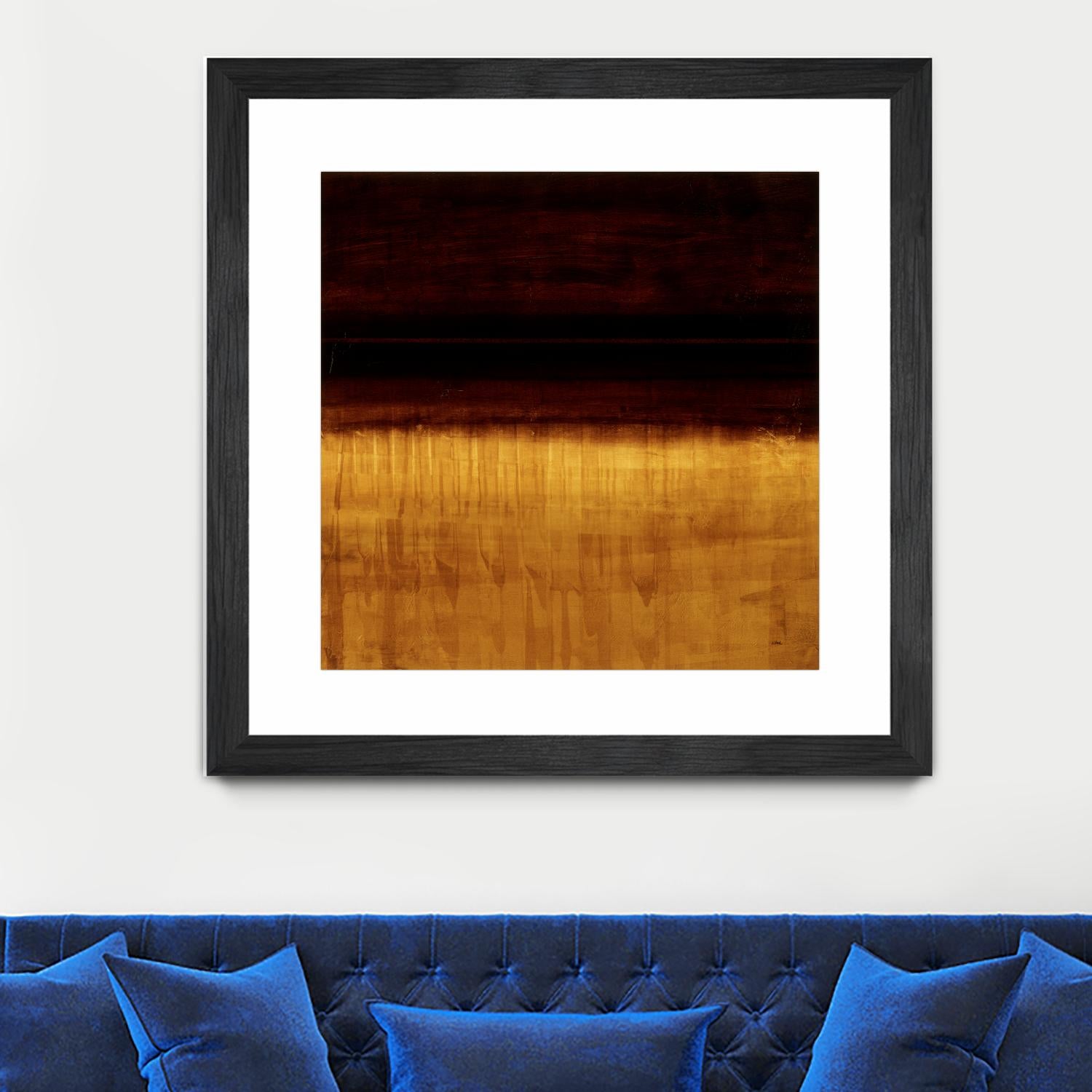 Lined View III by Randy Hibberd on GIANT ART - yellow abstract