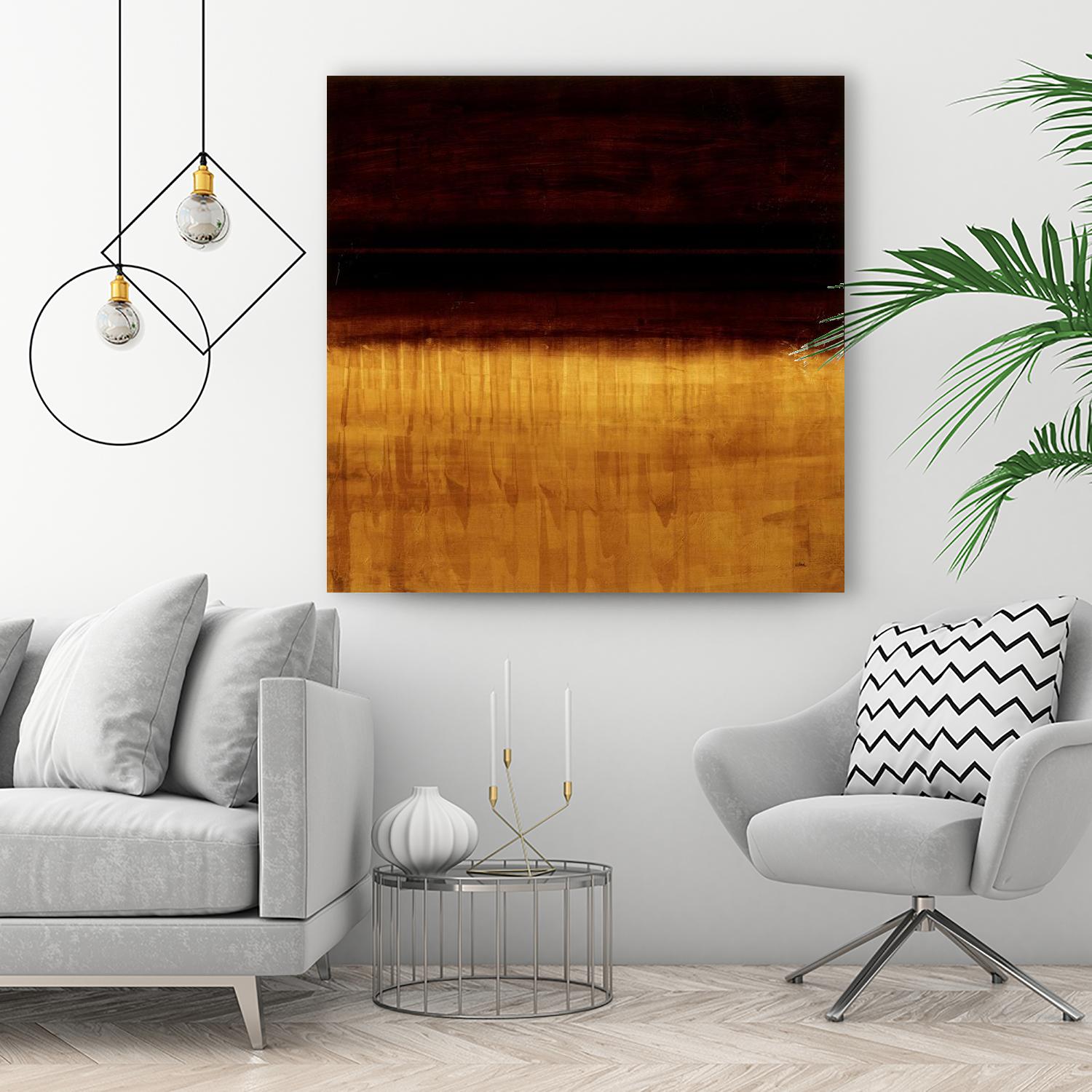 Lined View III by Randy Hibberd on GIANT ART - yellow abstract