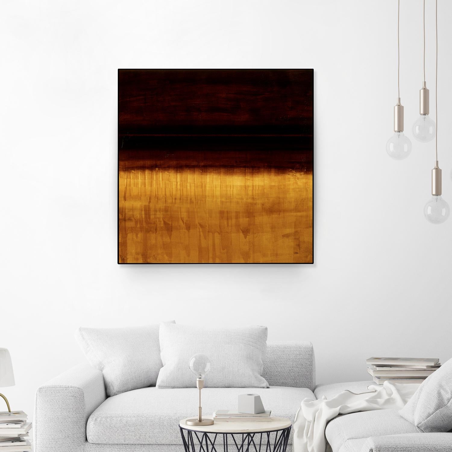 Lined View III by Randy Hibberd on GIANT ART - yellow abstract